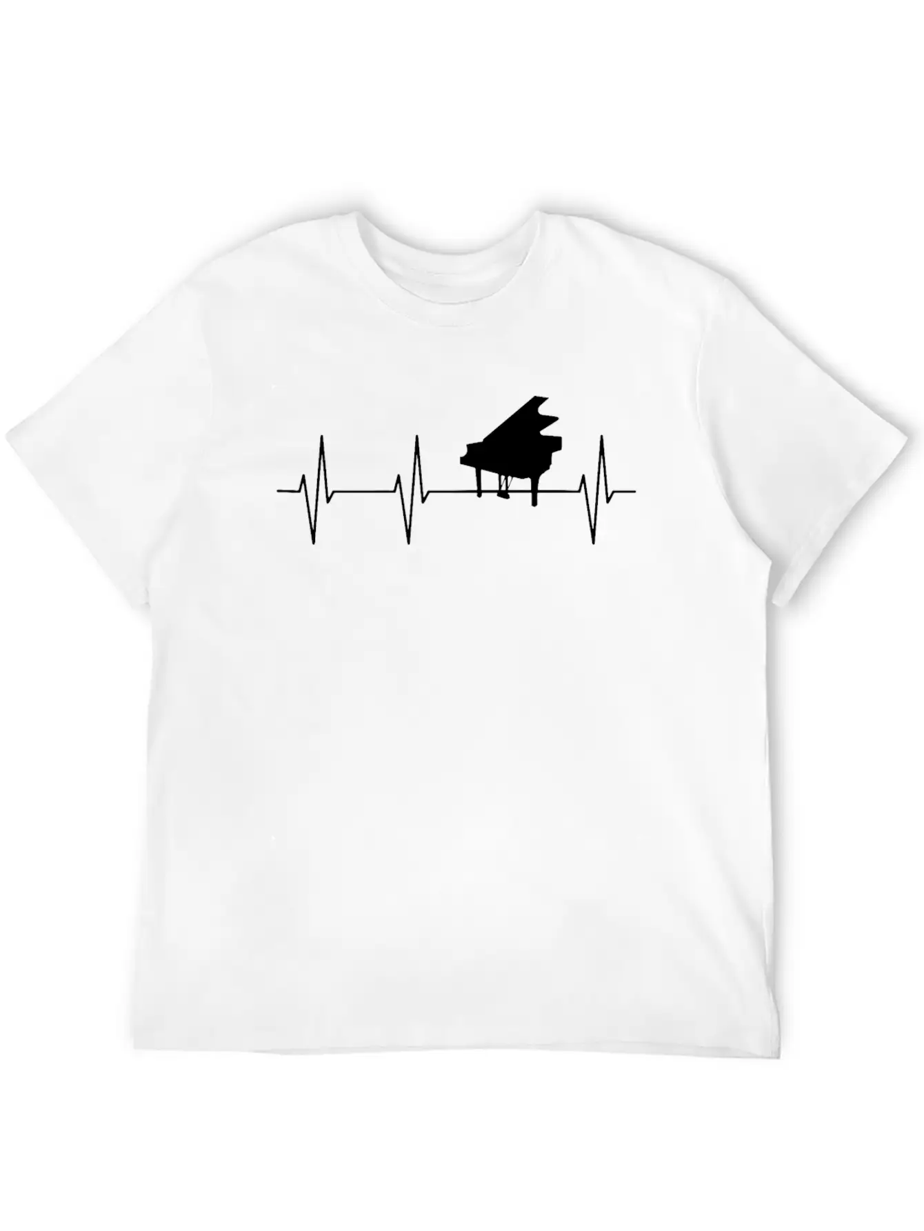 My Heart Beats For Piano Basic Graphic T-Shirt – Daily Comfort In Soft Cotton