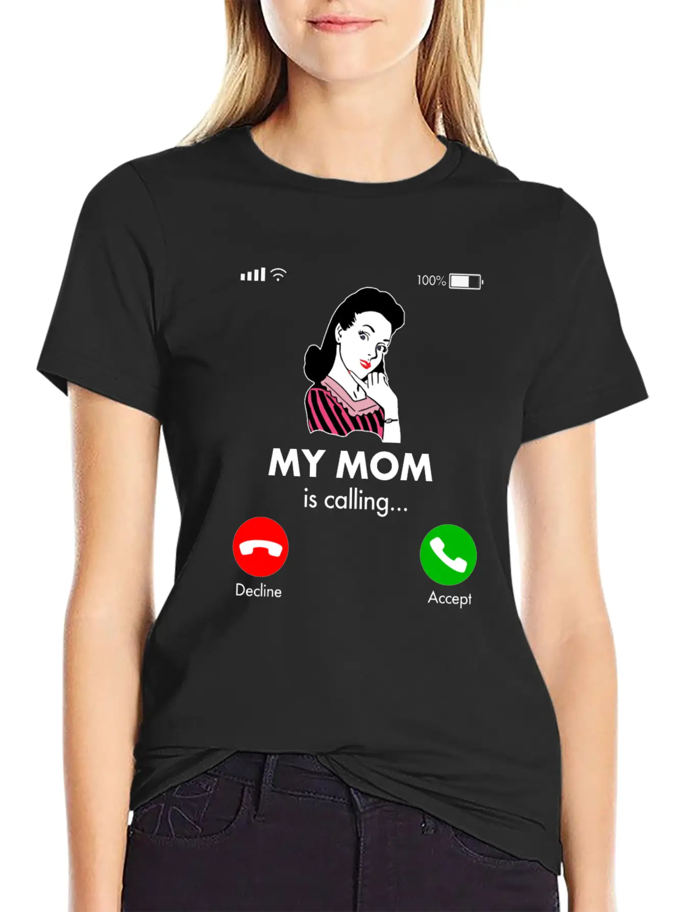 MY MOM IS CALLING Simple Everyday Graphic Tee – Lightweight Summer Wear