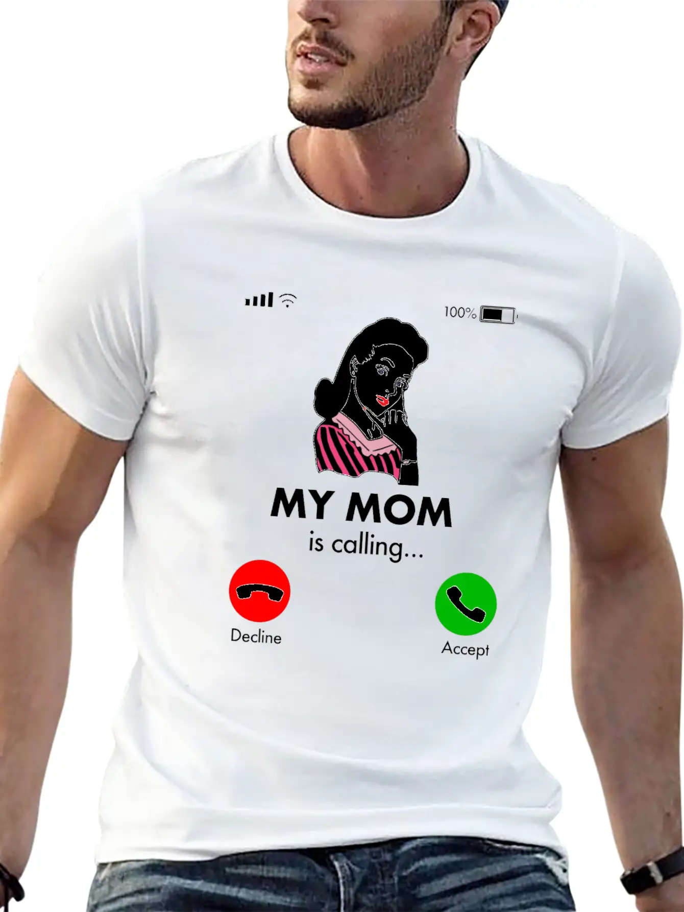 MY MOM IS CALLING Simple Everyday Graphic Tee – Lightweight Summer Wear