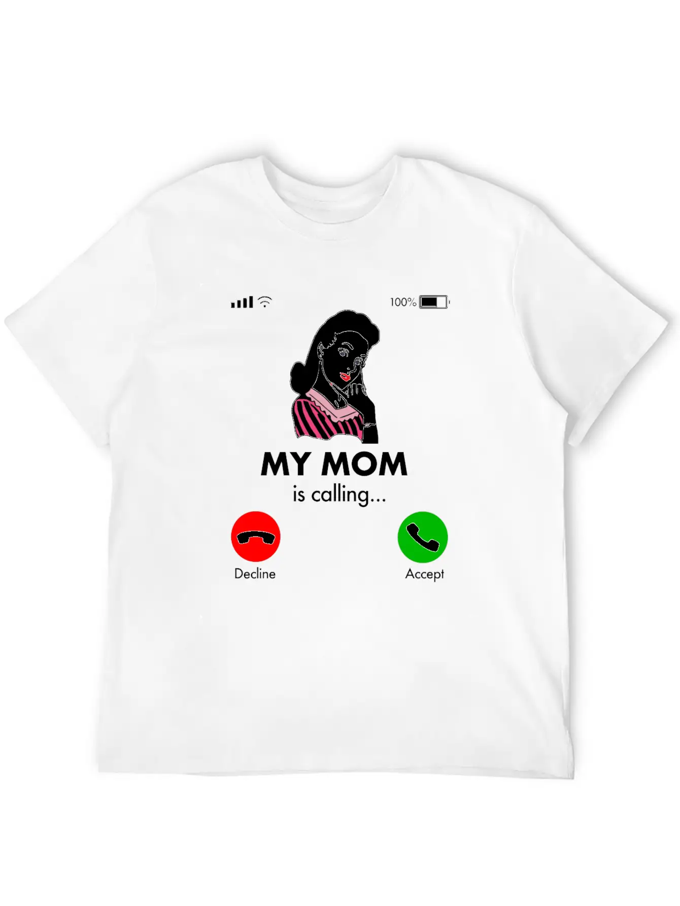 MY MOM IS CALLING Simple Everyday Graphic Tee – Lightweight Summer Wear