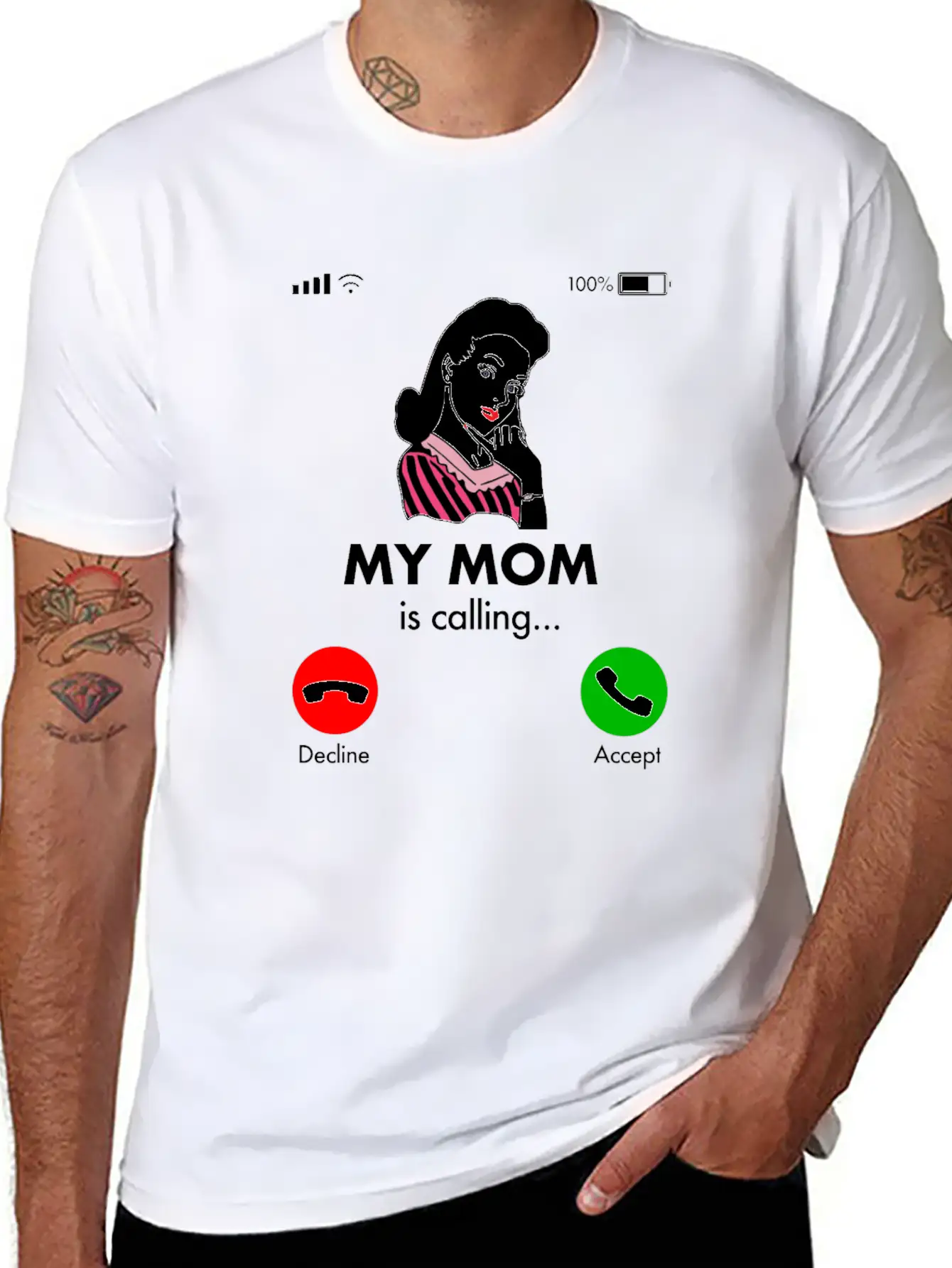 MY MOM IS CALLING Simple Everyday Graphic Tee – Lightweight Summer Wear