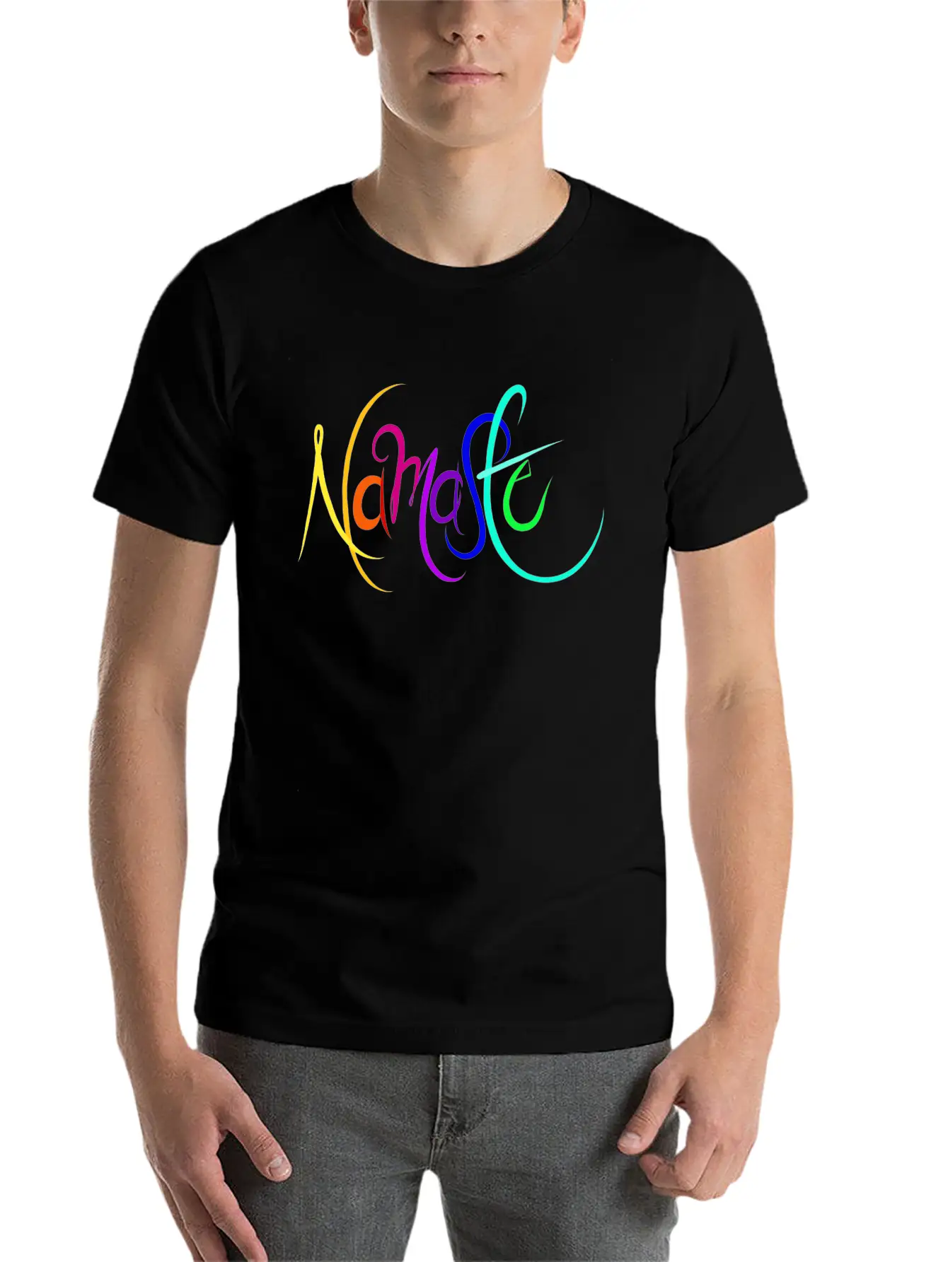 Namaste Rainbow Stylish Everyday T-Shirt – Unisex Basic Cotton Tee