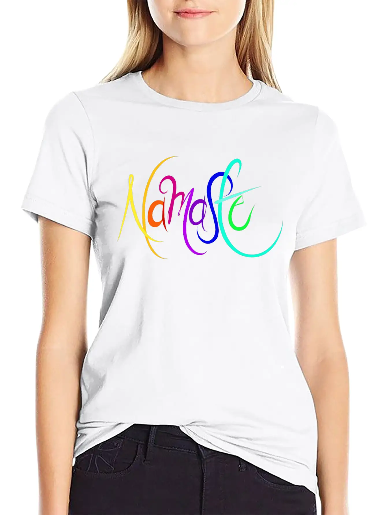 Namaste Rainbow Stylish Everyday T-Shirt – Unisex Basic Cotton Tee
