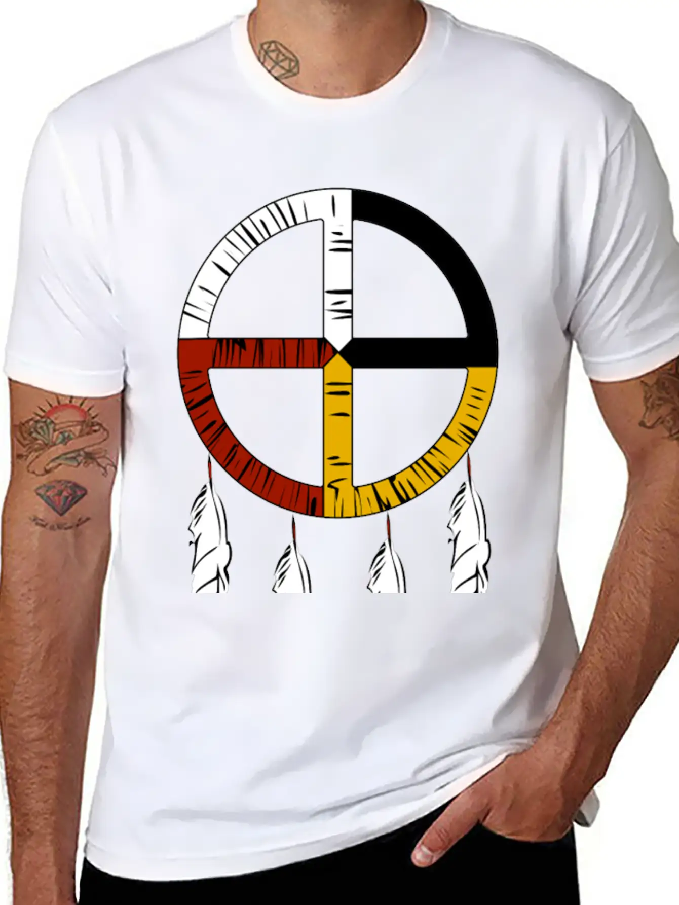 NATIVE AMERICAN MEDICINE Basic Graphic T-Shirt – Daily Comfort In Soft Cotton