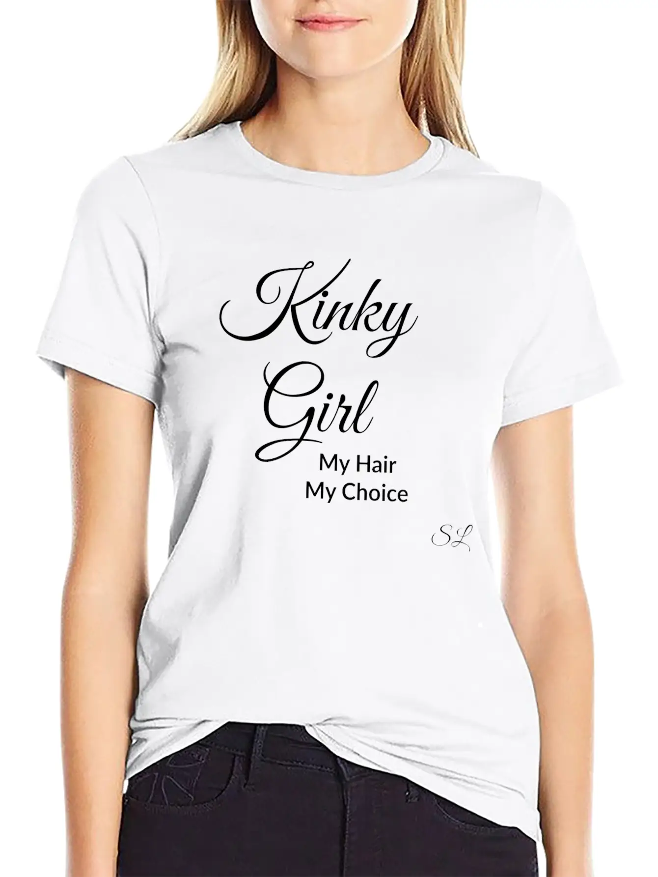 Natural Kinky Hair Tee Basic Graphic T-Shirt – Daily Comfort In Soft Cotton