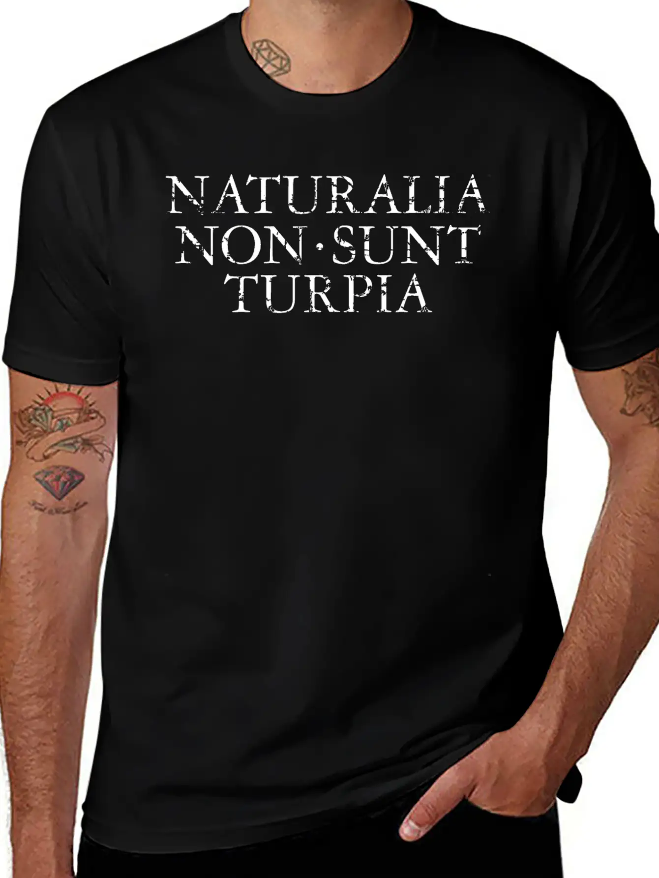 NATURALIA NON SUNT TURPIA (Vintage White) Stylish Everyday T-Shirt – Unisex Basic Cotton Tee