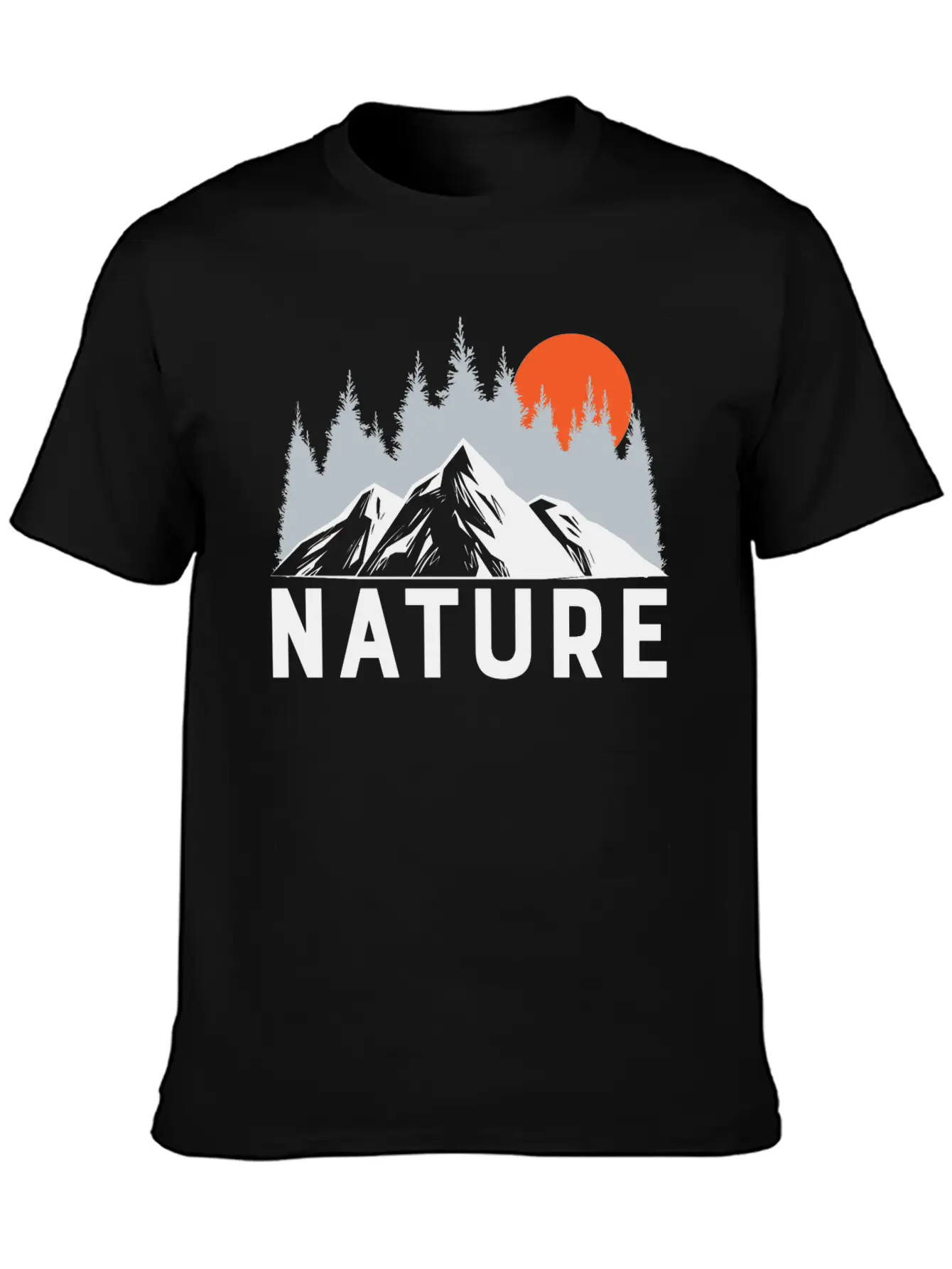 Nature Mountains Basic Graphic T-Shirt – Daily Comfort In Soft Cotton