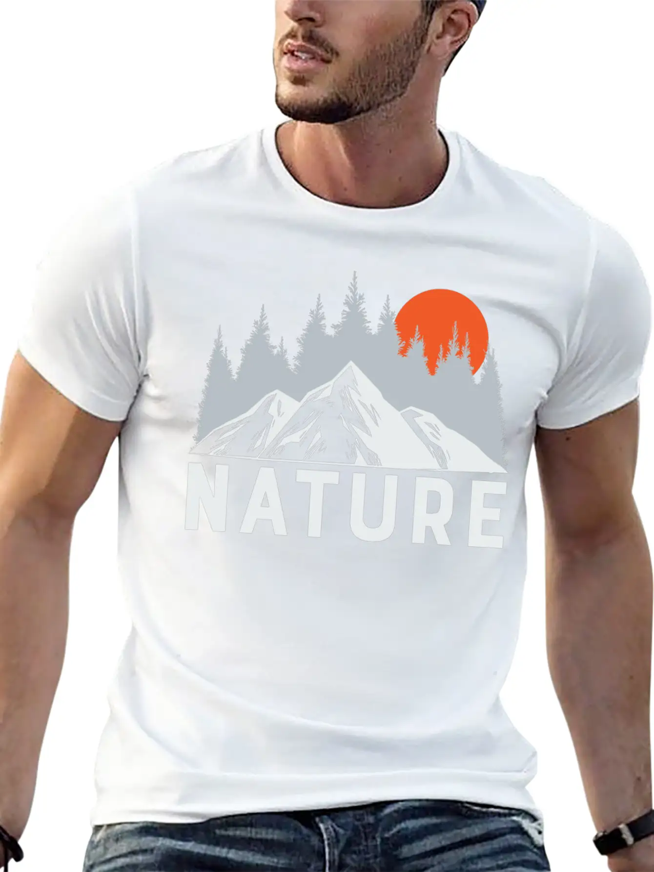 Nature Mountains Basic Graphic T-Shirt – Daily Comfort In Soft Cotton