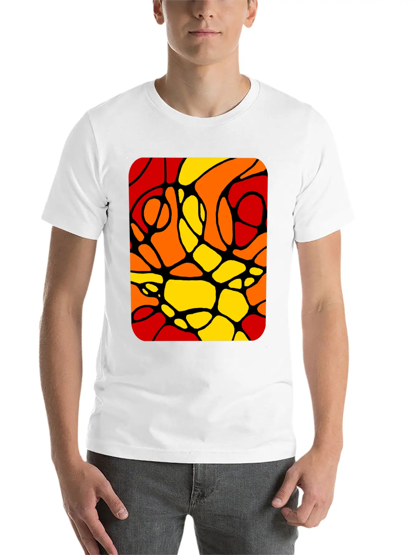 Neuro Graphic Modern Abstract Design Stylish Everyday T-Shirt – Unisex Basic Cotton Tee