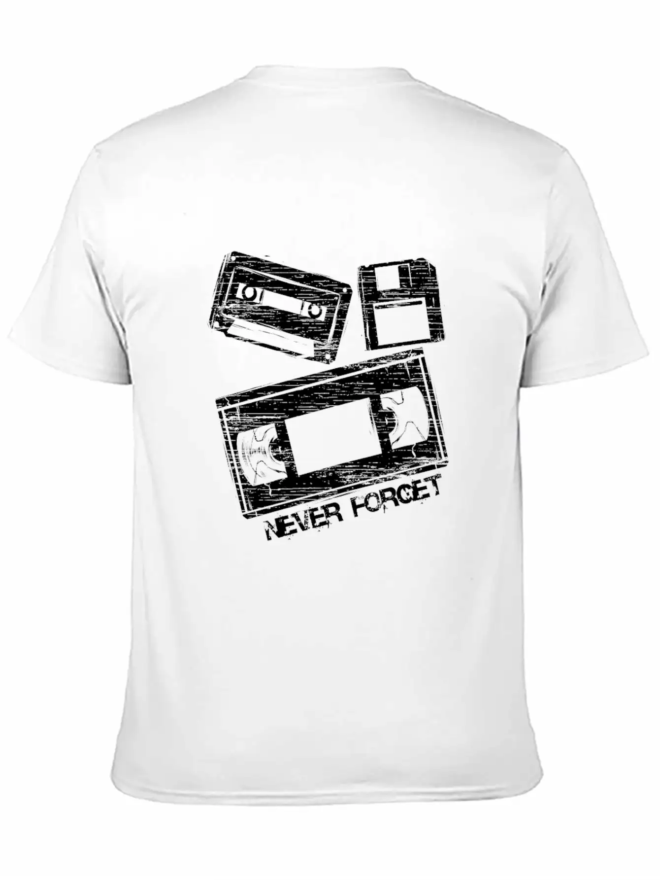Never Forget Audio Cassette Tape Lightweight Cotton T-Shirt – Daily Comfort Graphic Shirt