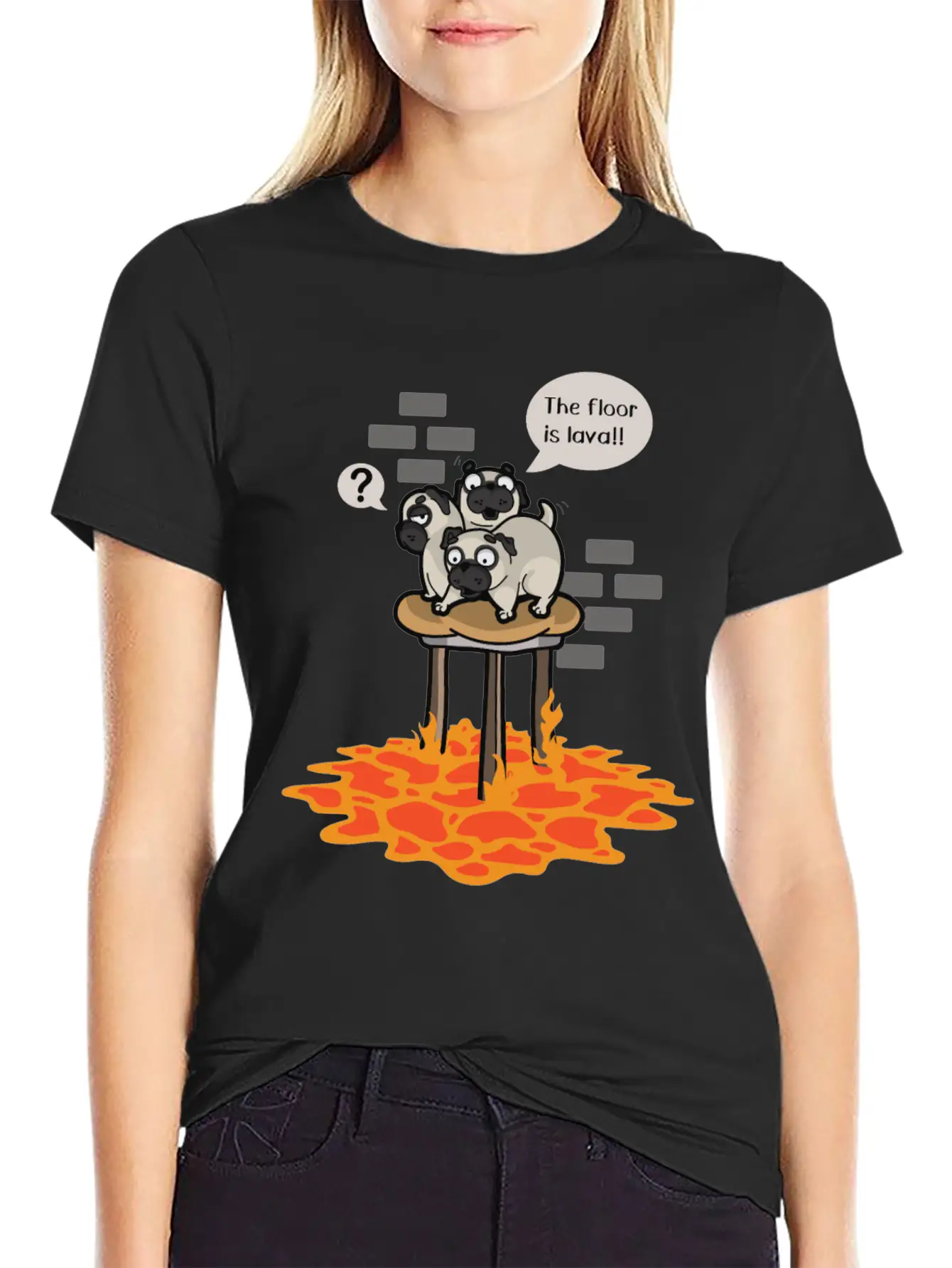 Never Grow Up Shirt Floor Is Lava TShirt Dog Funny Stylish Everyday T-Shirt – Unisex Basic Cotton Tee