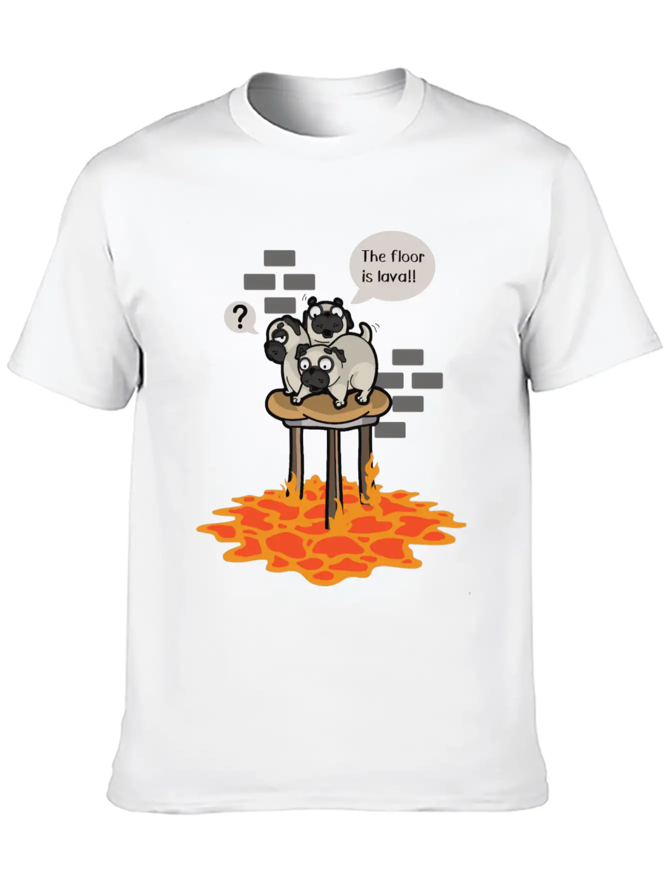 Never Grow Up Shirt Floor Is Lava TShirt Dog Funny Stylish Everyday T-Shirt – Unisex Basic Cotton Tee