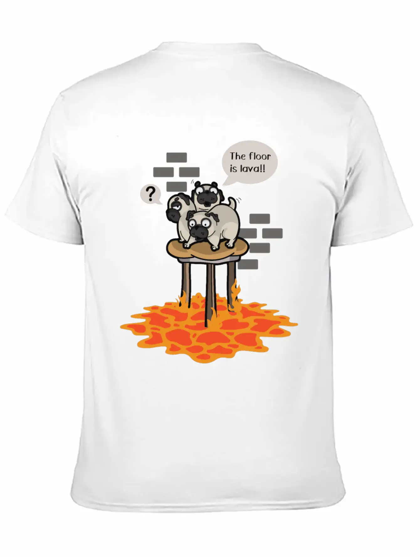 Never Grow Up Shirt Floor Is Lava TShirt Dog Funny Stylish Everyday T-Shirt – Unisex Basic Cotton Tee