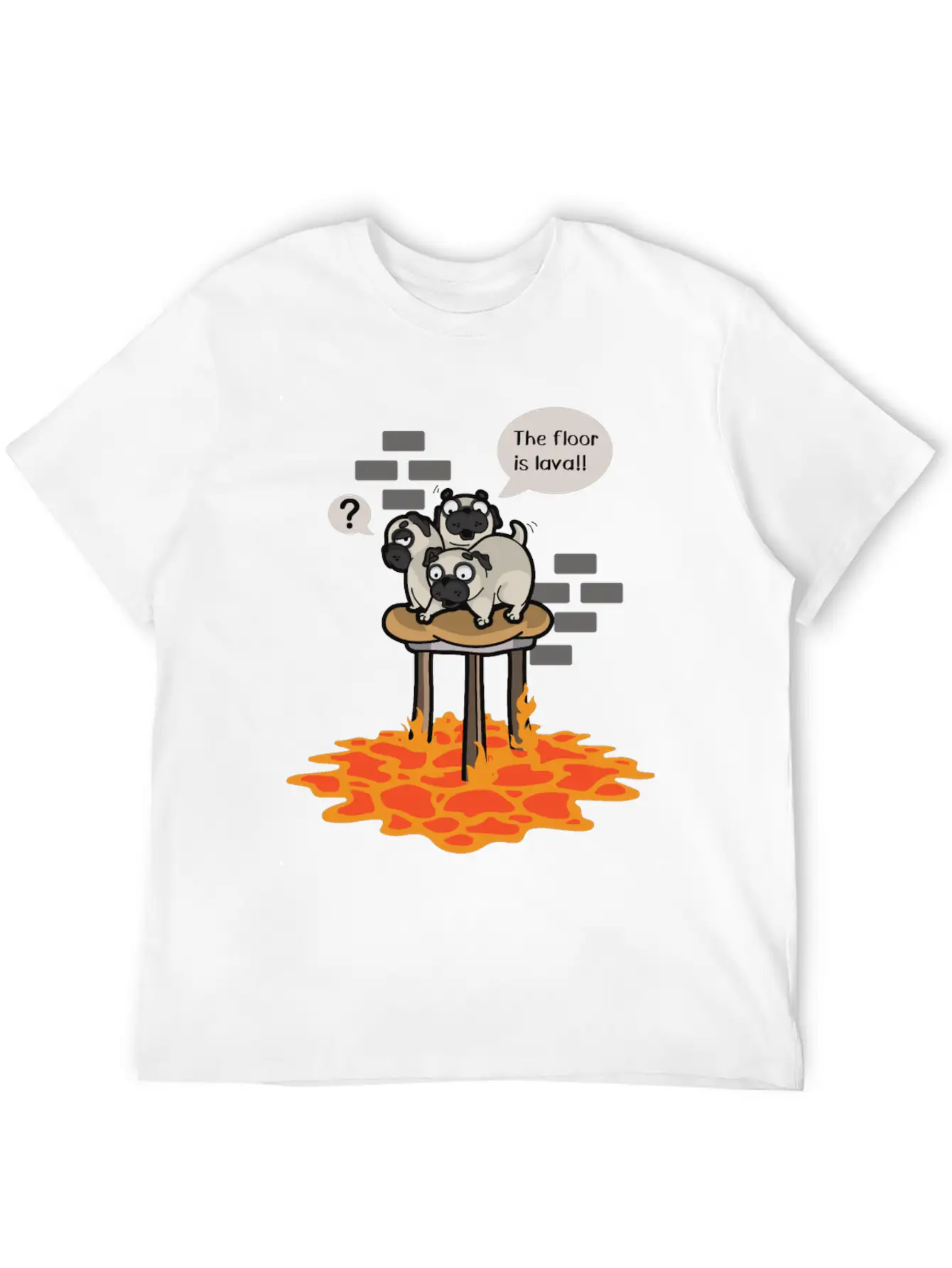 Never Grow Up Shirt Floor Is Lava TShirt Dog Funny Stylish Everyday T-Shirt – Unisex Basic Cotton Tee