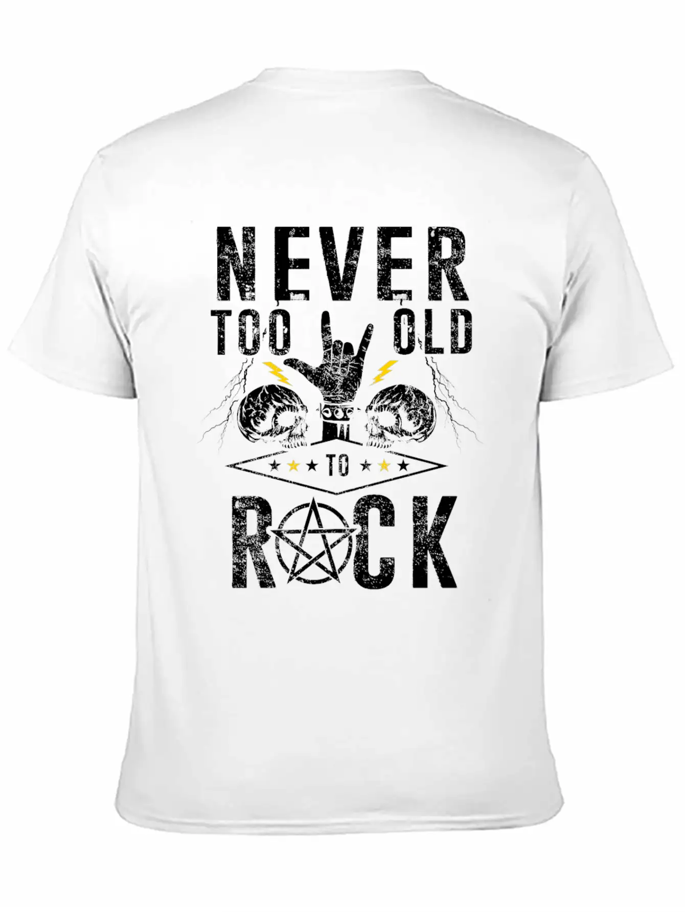 Never Too Old For Rock Music Metal Unisex Cotton Tee – Relaxed Fit For Any Occasion