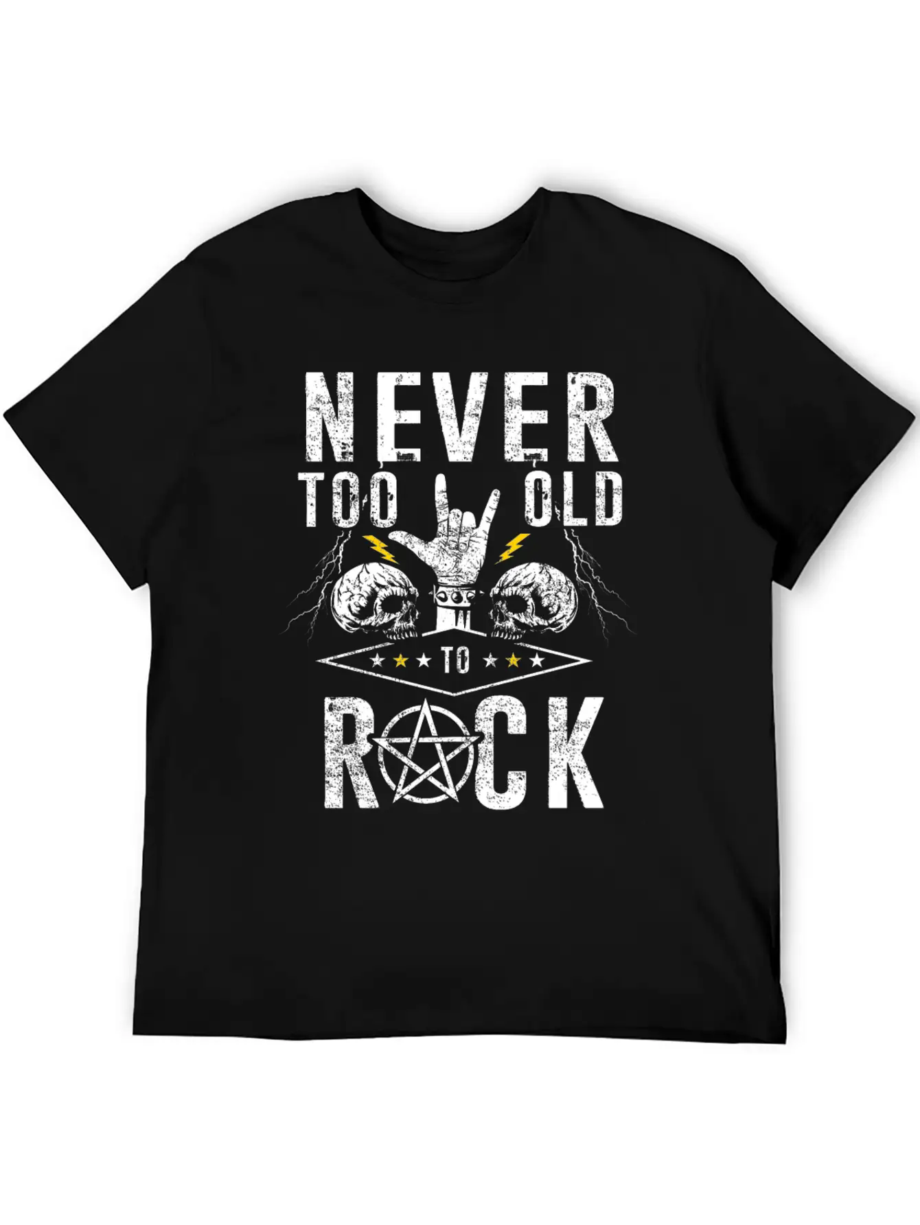 Never Too Old For Rock Music Metal Unisex Cotton Tee – Relaxed Fit For Any Occasion