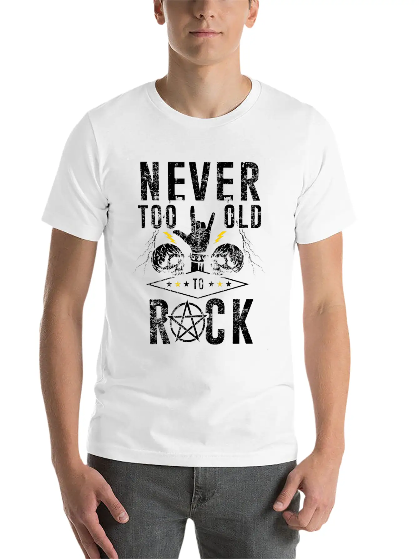Never Too Old For Rock Music Metal Unisex Cotton Tee – Relaxed Fit For Any Occasion