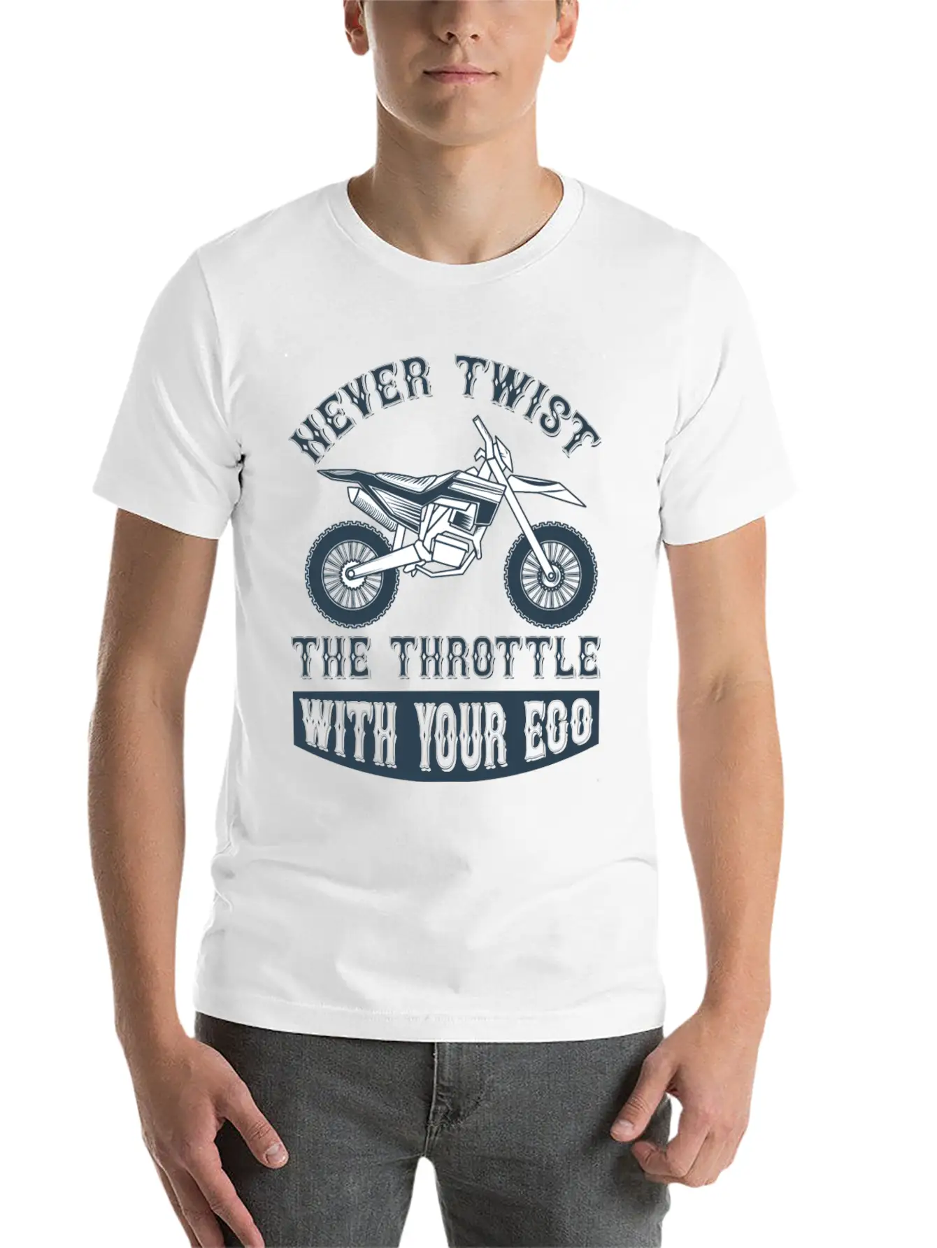 Never Twist The Trothttle With Your Ego Basic Graphic T-Shirt – Daily Comfort In Soft Cotton