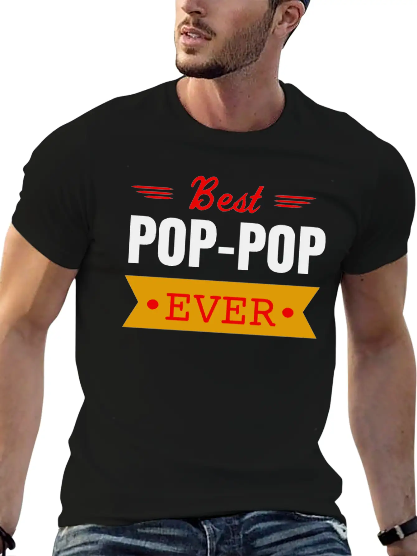 New Design Best Pop Pop Ever Best Seller Classic Crew Neck Graphic Tee – Everyday Minimal Look