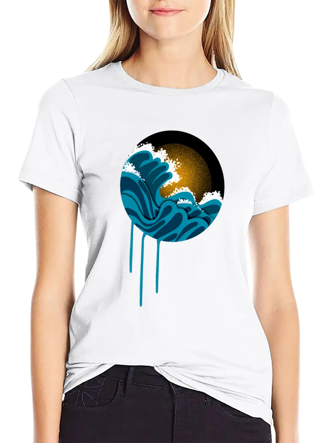 Night In The Ocean Basic Graphic T-Shirt – Daily Comfort In Soft Cotton