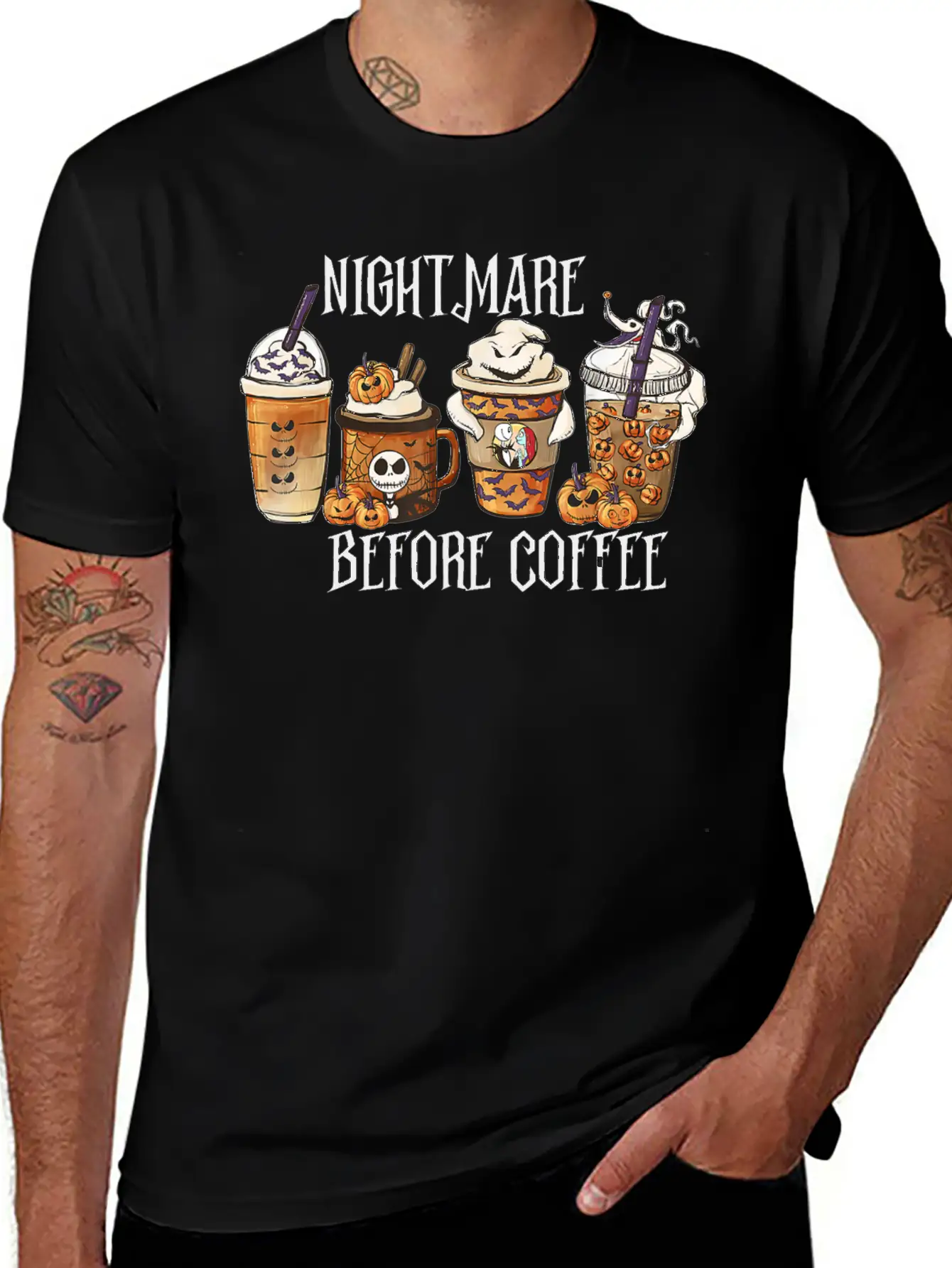Nightmare Before Coffee Funny Halloween Unisex Casual T-Shirt – Clean Design For Daily Comfort