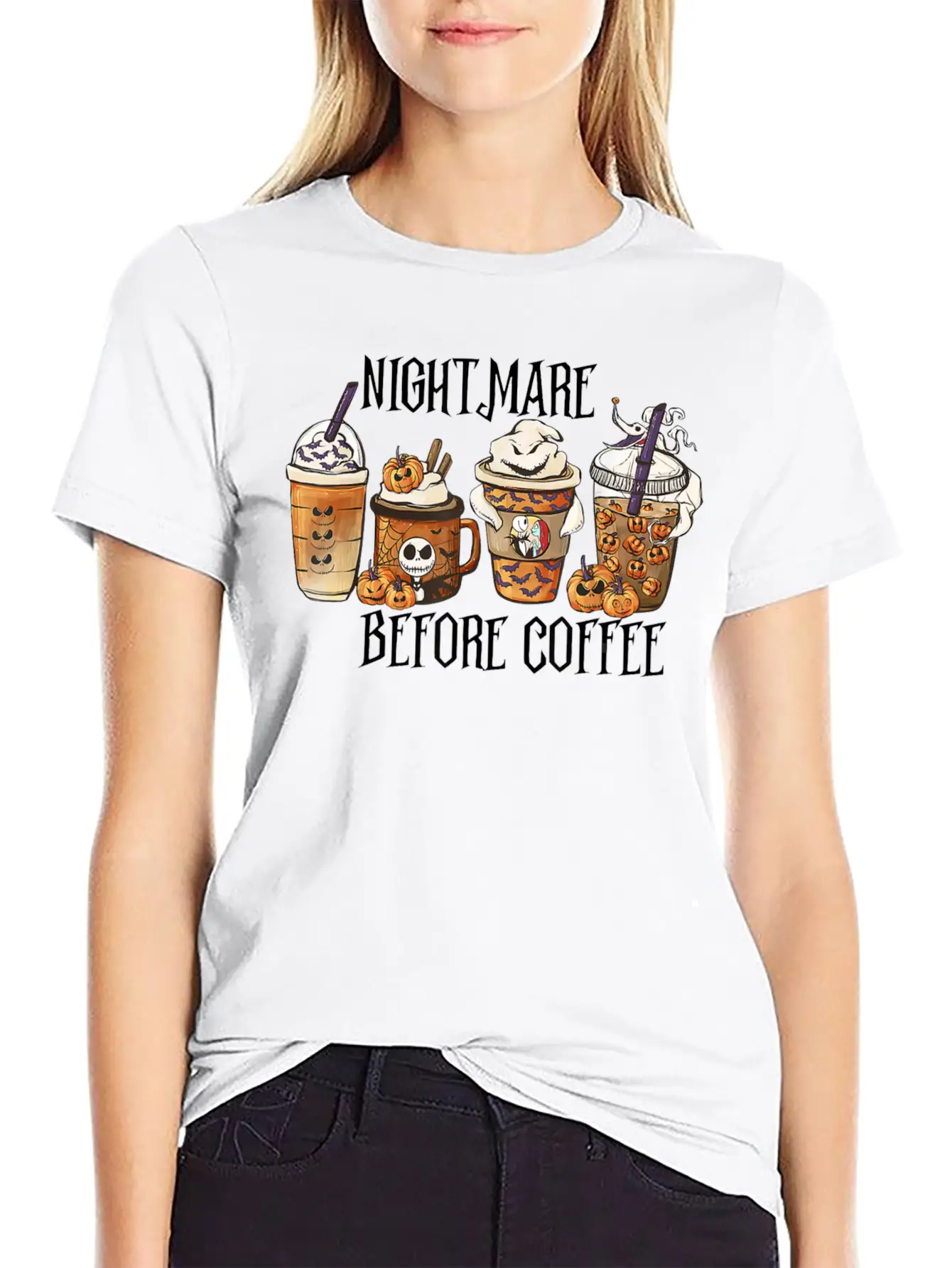 Nightmare Before Coffee Funny Halloween Unisex Casual T-Shirt – Clean Design For Daily Comfort