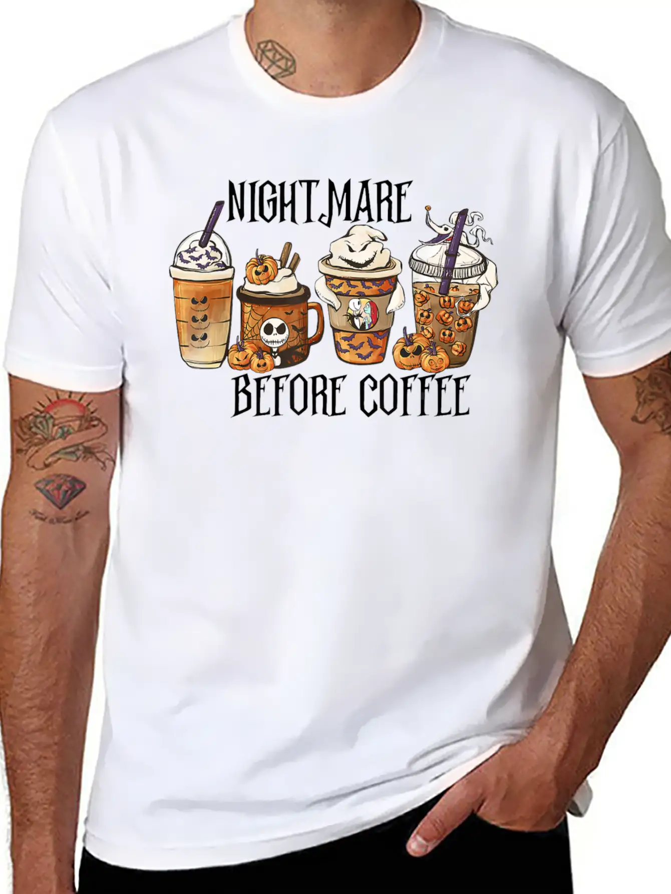 Nightmare Before Coffee Funny Halloween Unisex Casual T-Shirt – Clean Design For Daily Comfort