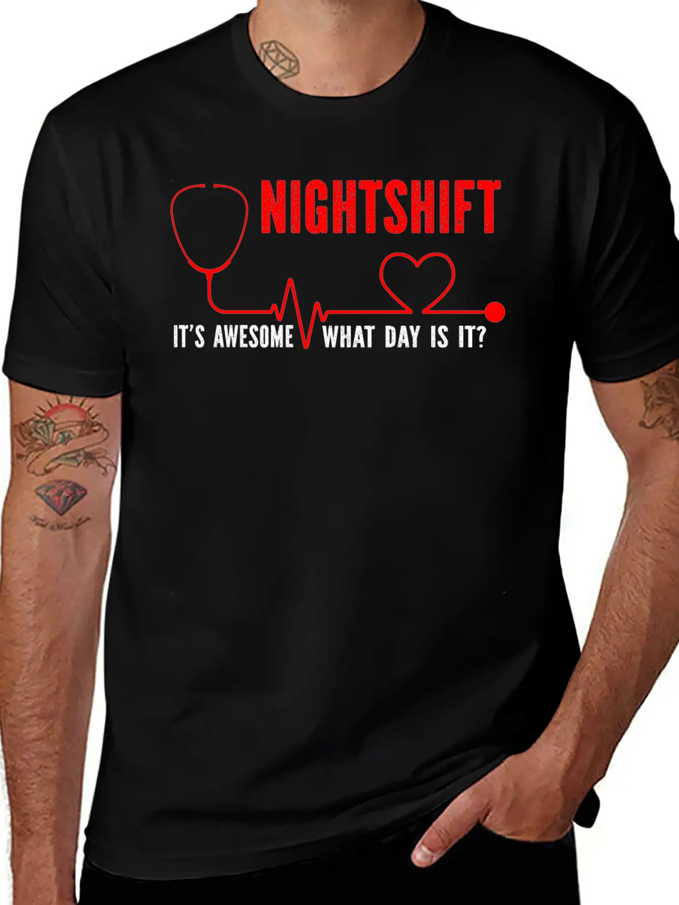 Nightshift It’s Awesome Basic Graphic T-Shirt – Daily Comfort In Soft Cotton