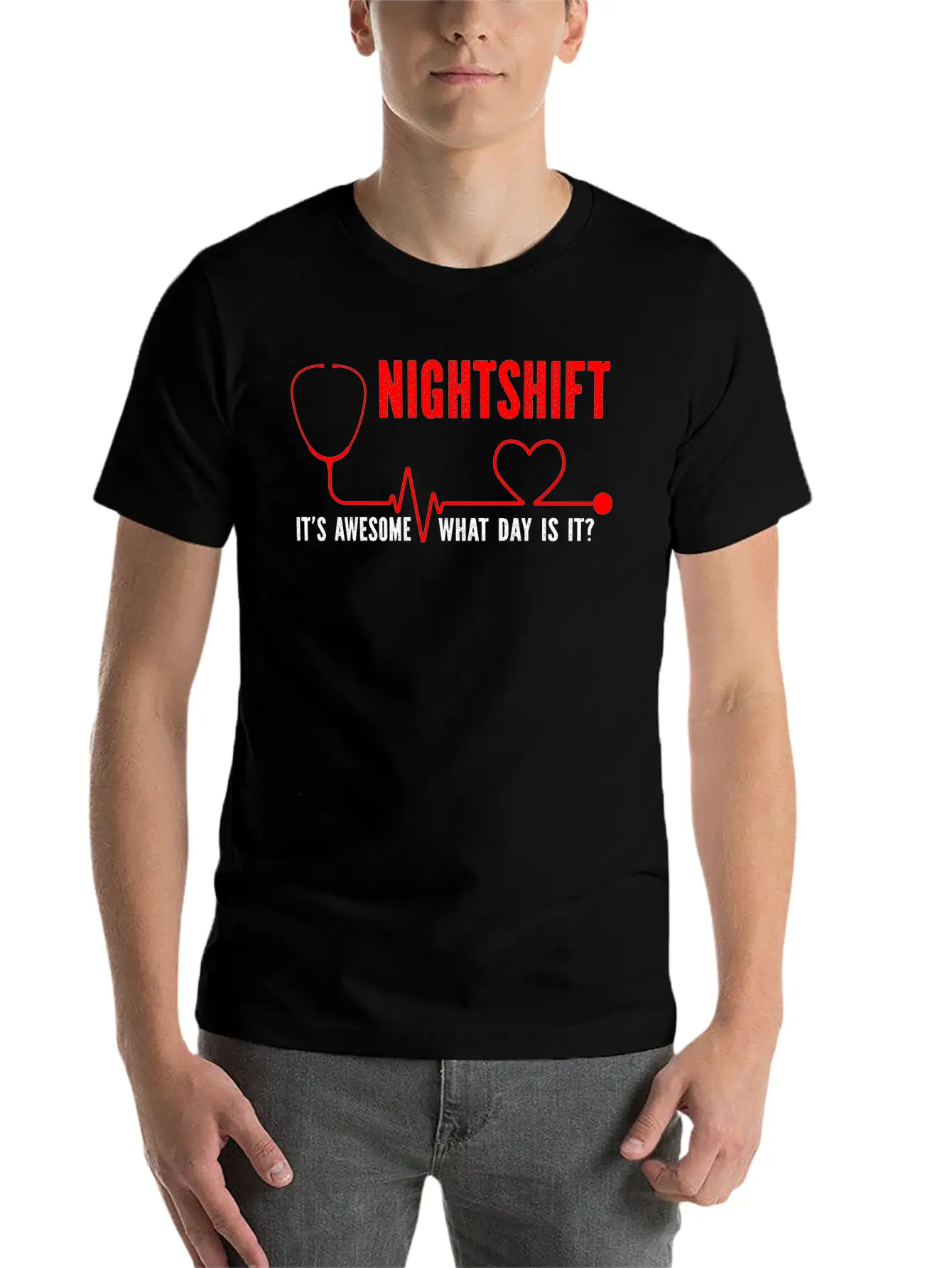 Nightshift It’s Awesome Basic Graphic T-Shirt – Daily Comfort In Soft Cotton