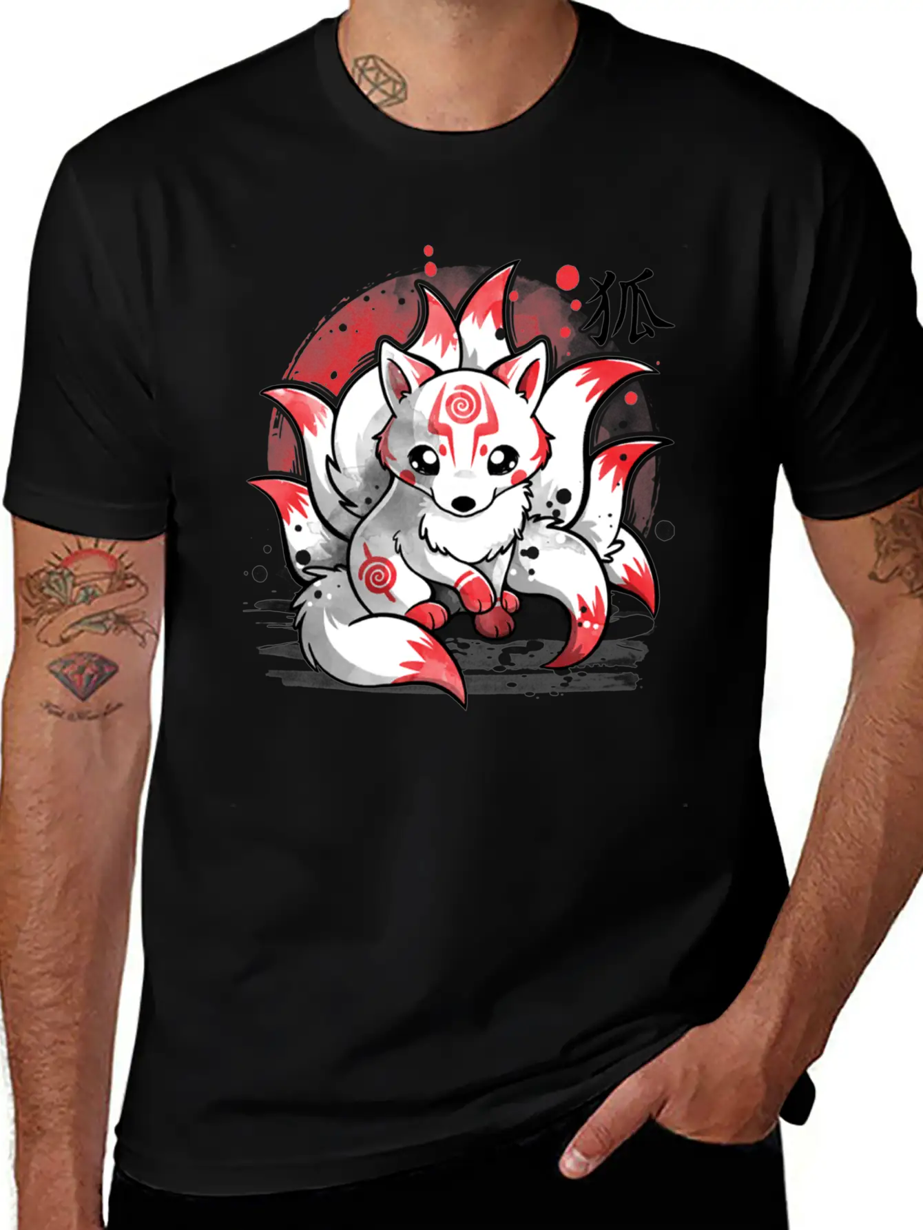 Nine Tailed Fox Spirit Stylish Everyday T-Shirt – Unisex Basic Cotton Tee