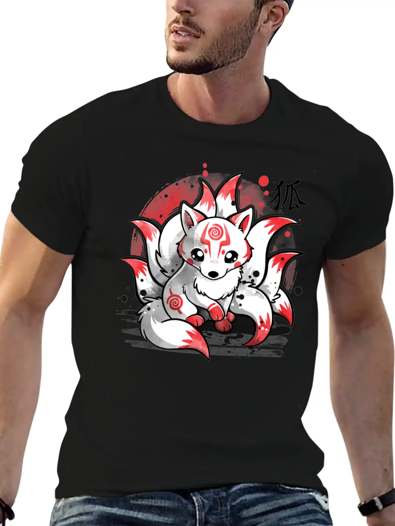 Nine Tailed Fox Spirit Stylish Everyday T-Shirt – Unisex Basic Cotton Tee