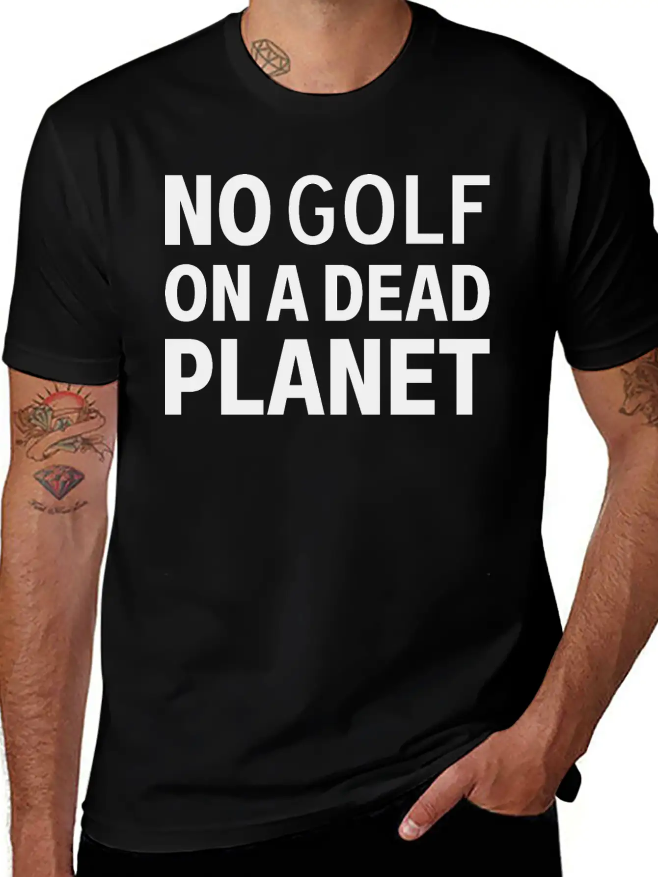 No Golf On A Dead Planet Stylish Everyday T-Shirt – Unisex Basic Cotton Tee