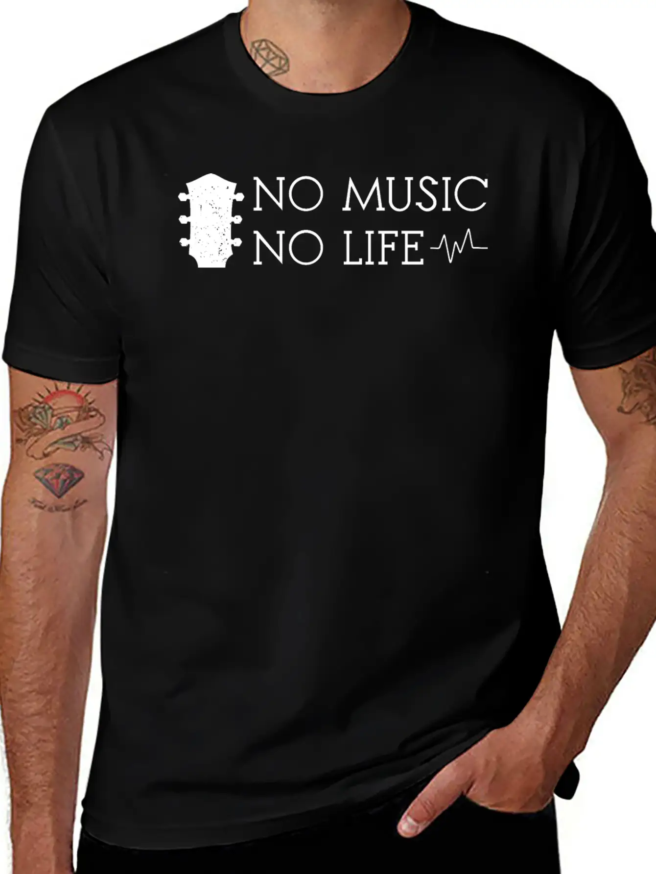 No Music No Life Unisex Cotton Tee – Relaxed Fit For Any Occasion