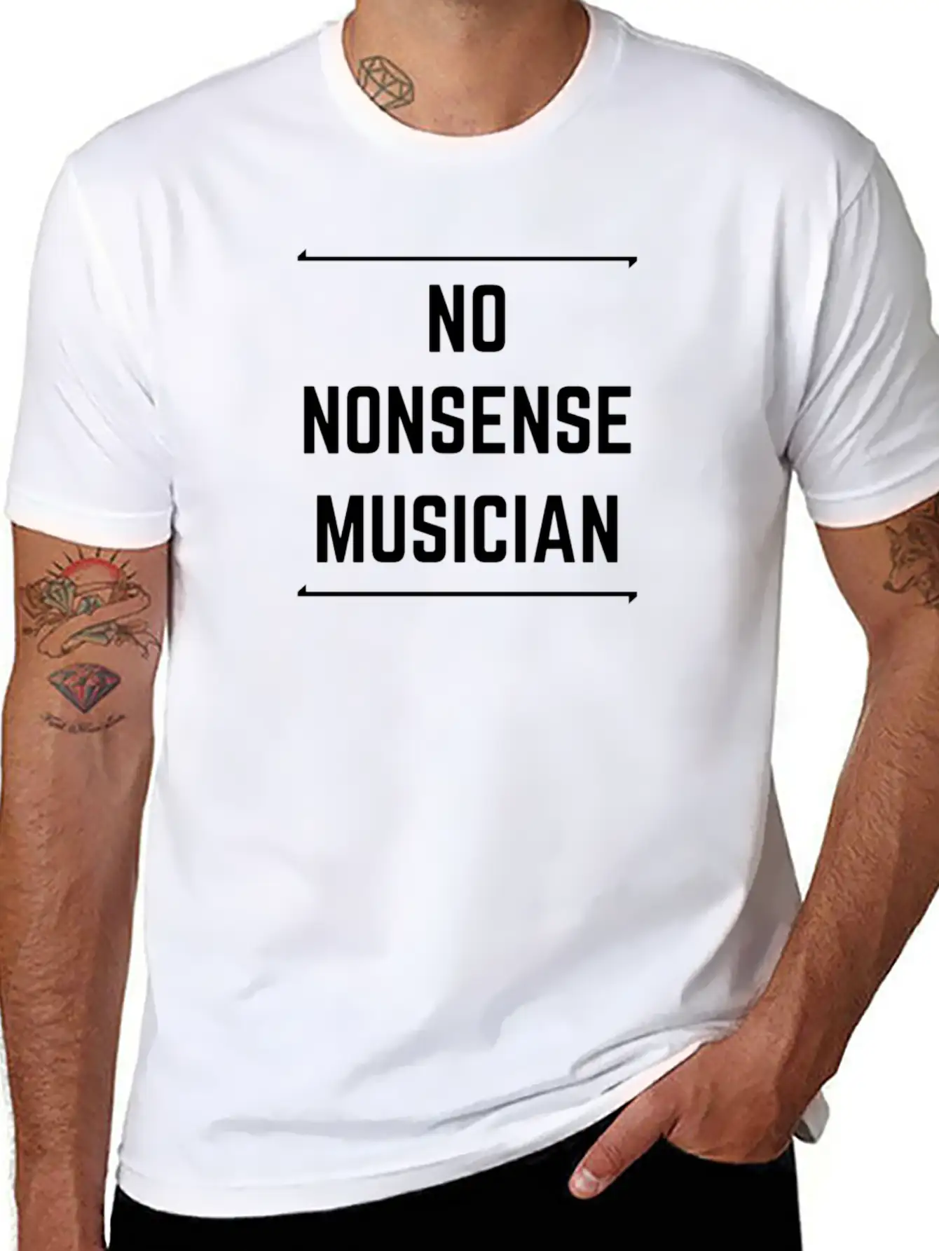 No Nonsense Musician Basic Graphic T-Shirt – Daily Comfort In Soft Cotton