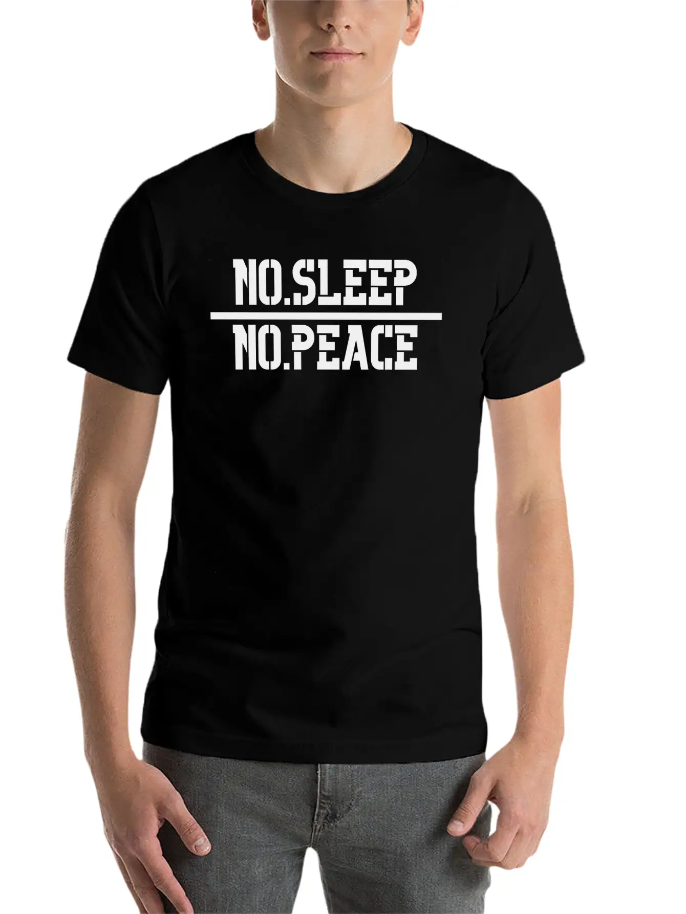 No Sleep, No Peace Lightweight Cotton T-Shirt – Daily Comfort Graphic Shirt
