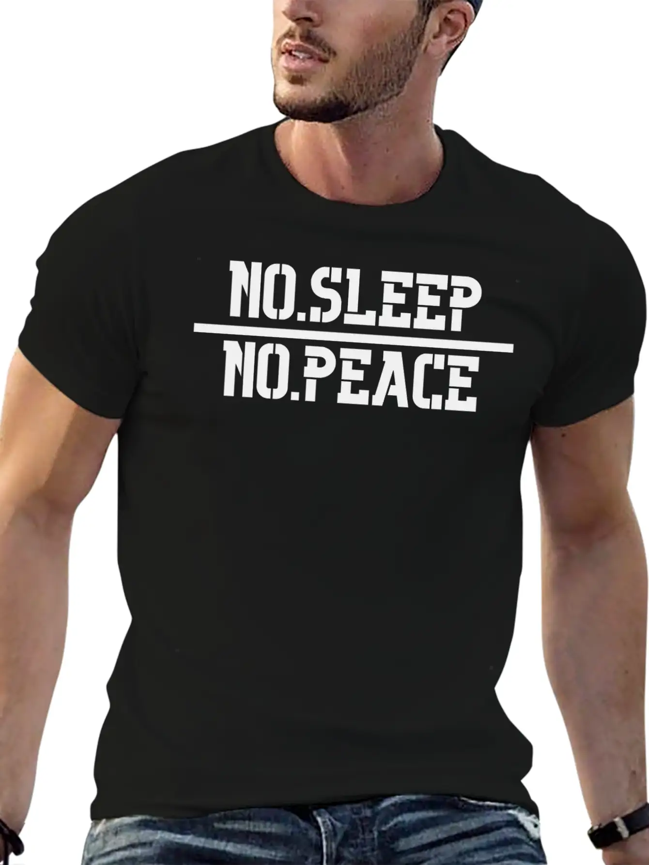No Sleep, No Peace Lightweight Cotton T-Shirt – Daily Comfort Graphic Shirt