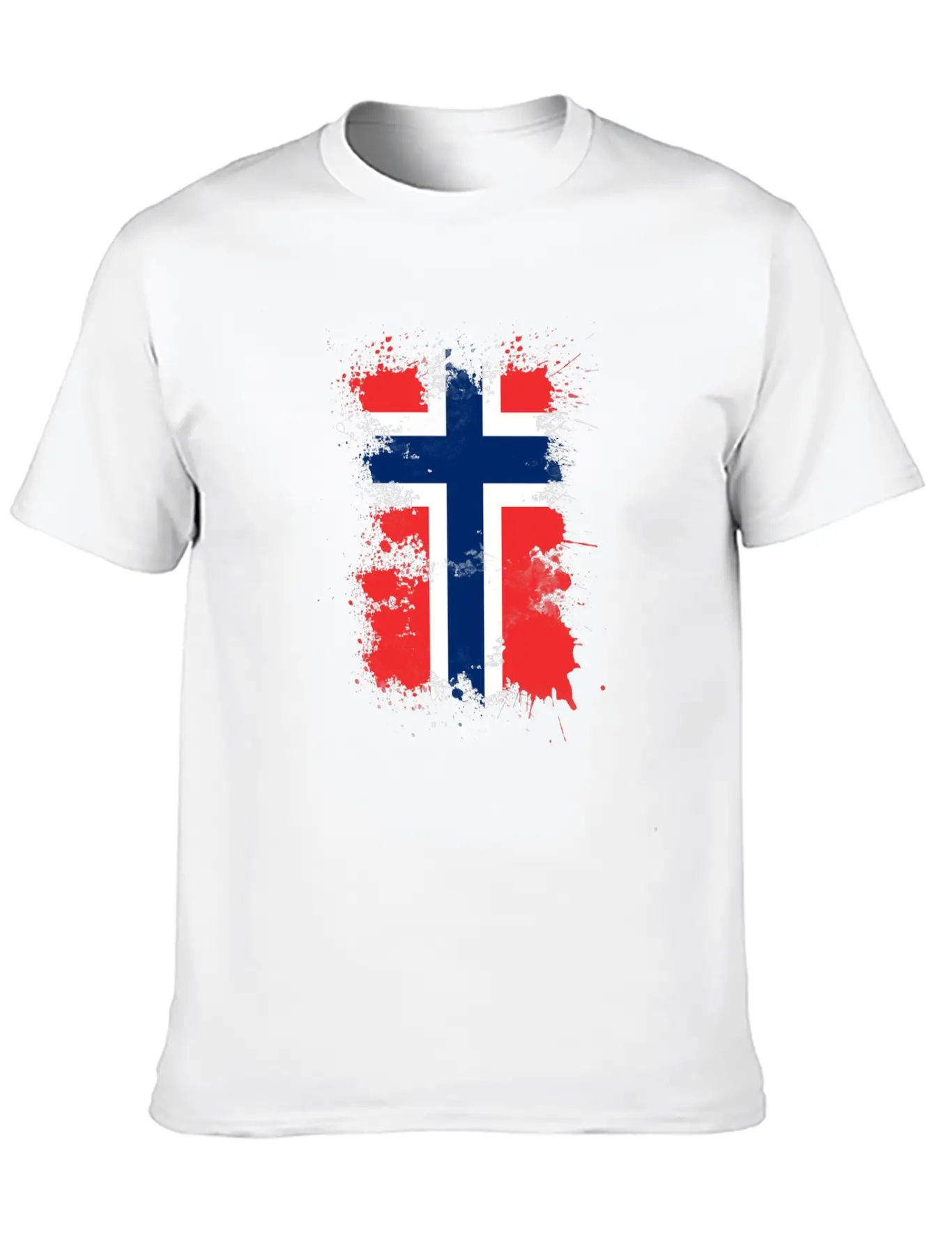 Norway Flag Art Stylish Everyday T-Shirt – Unisex Basic Cotton Tee
