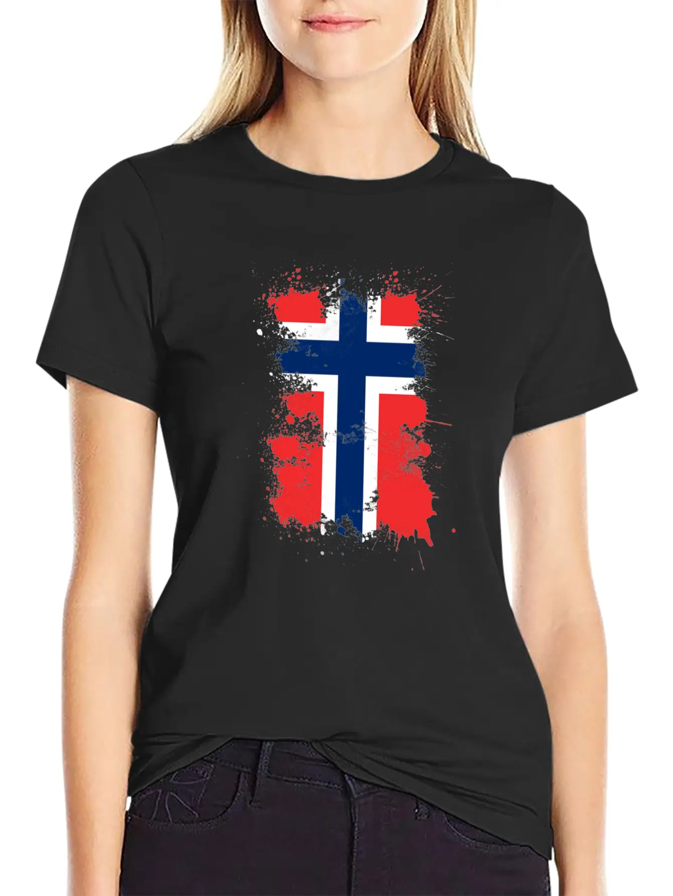 Norway Flag Art Stylish Everyday T-Shirt – Unisex Basic Cotton Tee