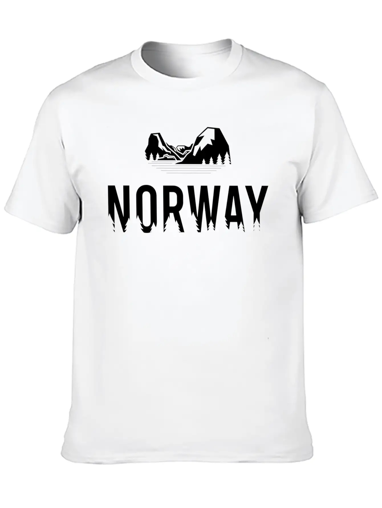 Norwegian Forest And Moains - Exploring Norway Basic Graphic T-Shirt – Daily Comfort In Soft Cotton