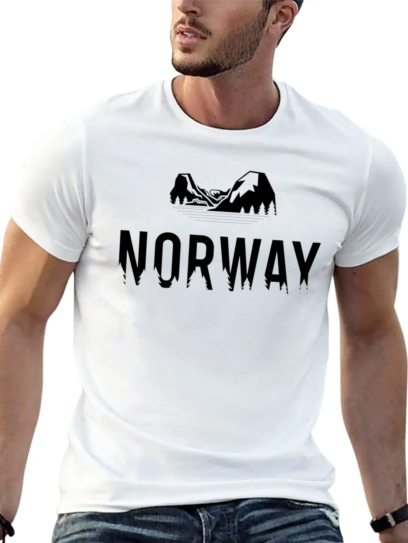 Norwegian Forest And Moains - Exploring Norway Basic Graphic T-Shirt – Daily Comfort In Soft Cotton