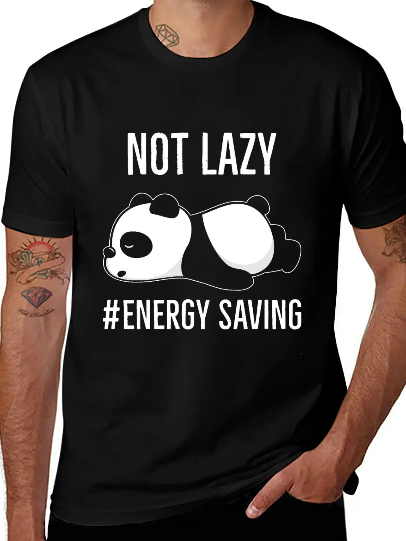 Not Lazy #Energy Saving Stylish Everyday T-Shirt – Unisex Basic Cotton Tee