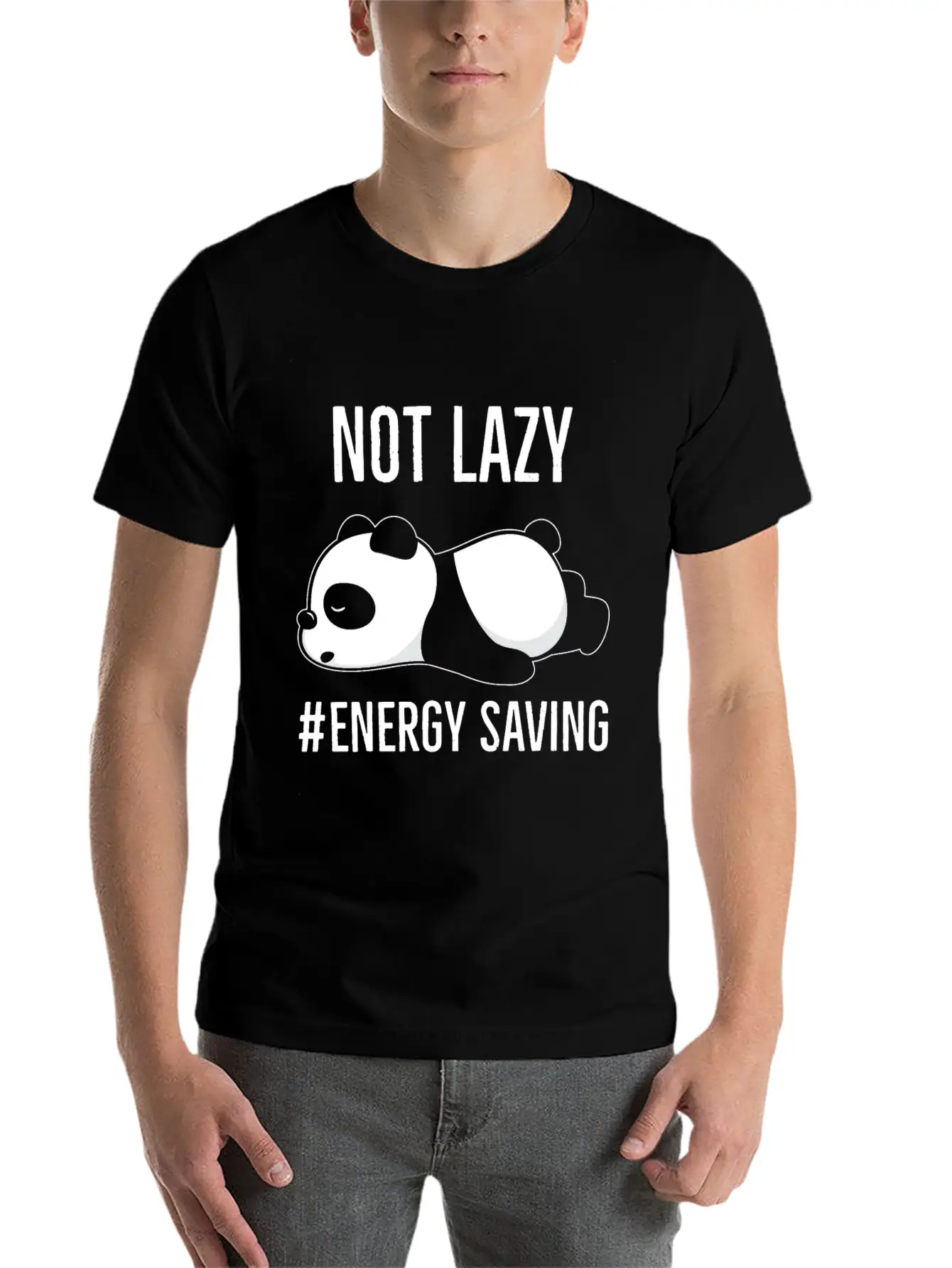 Not Lazy #Energy Saving Stylish Everyday T-Shirt – Unisex Basic Cotton Tee