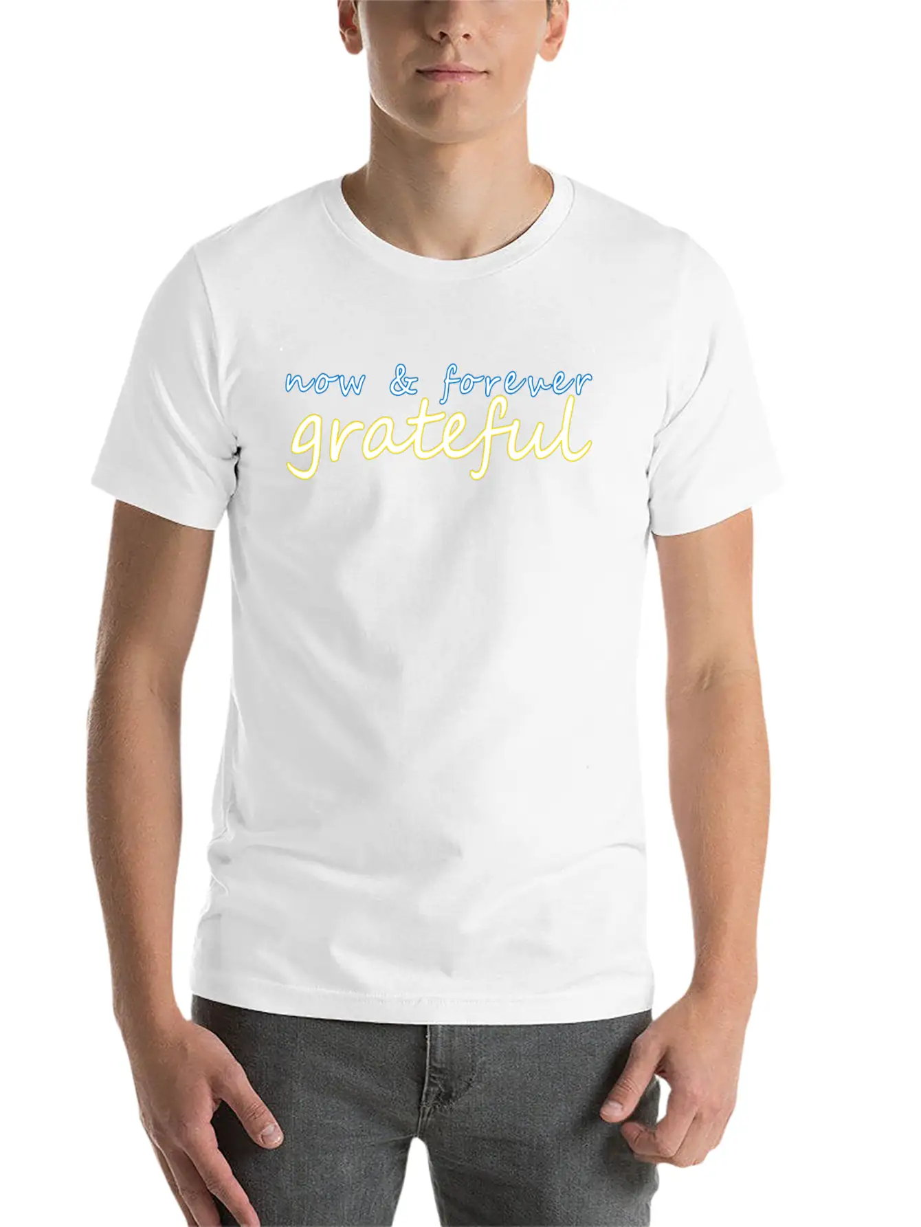 Now And Forever Grateful Unisex Cotton Tee – Relaxed Fit For Any Occasion