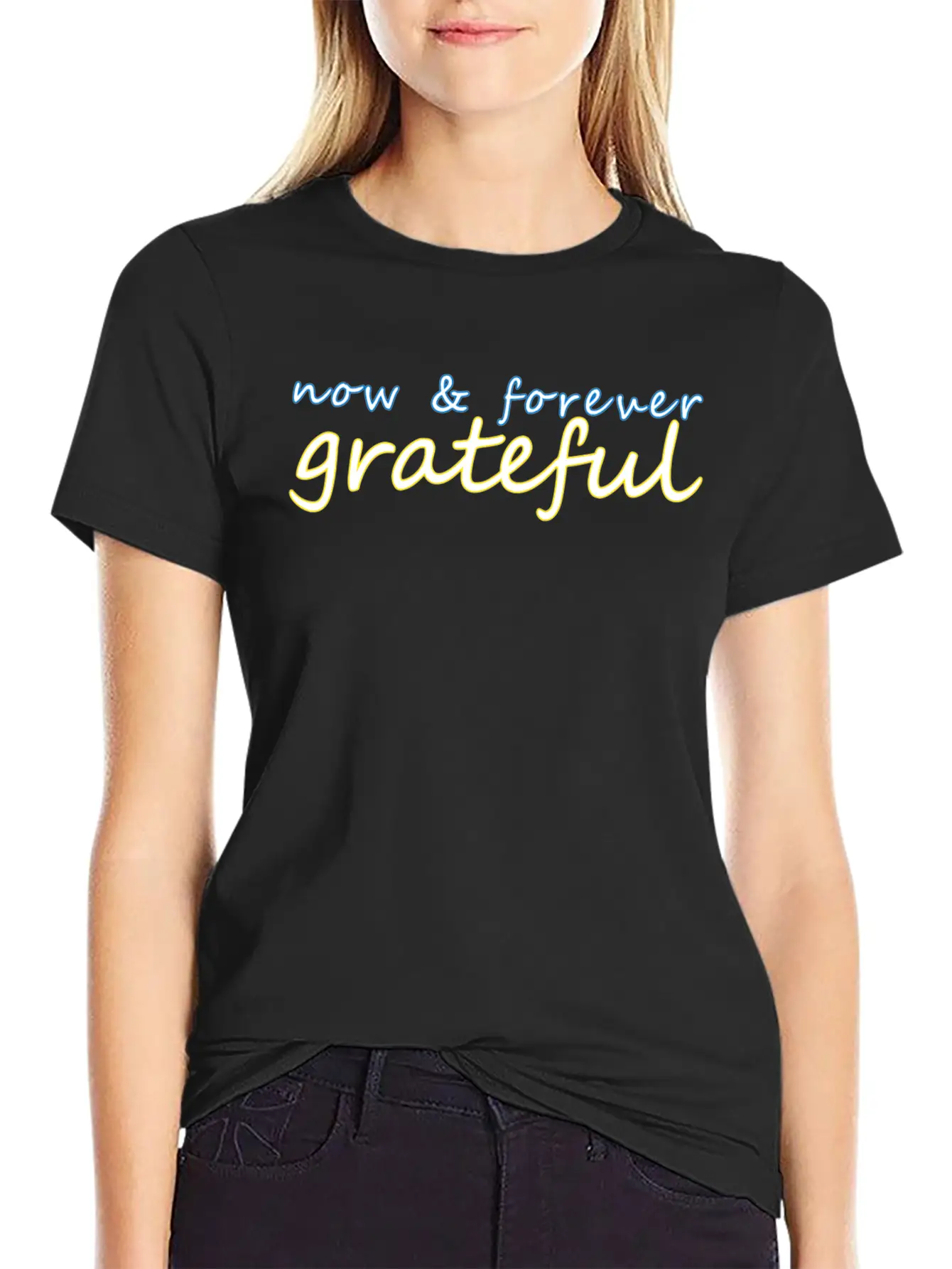 Now And Forever Grateful Unisex Cotton Tee – Relaxed Fit For Any Occasion