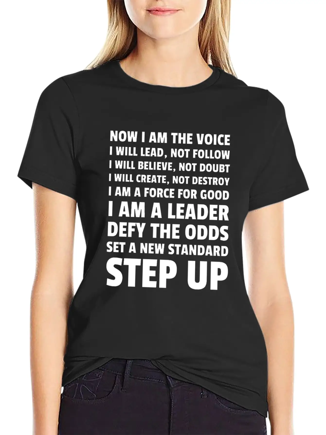 Now I Am The Voice I Will Lead Not Follow I Will B Stylish Everyday T-Shirt – Unisex Basic Cotton Tee