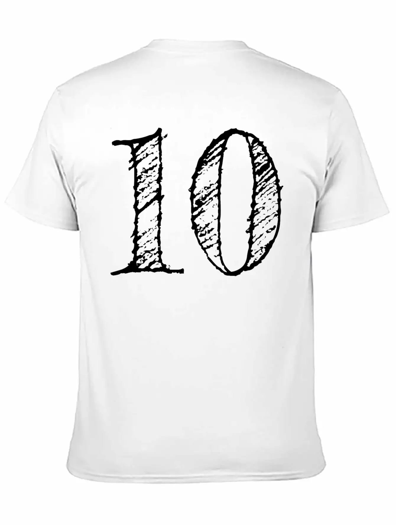Number 10 Ten Hand Drawn Birthday Basic Graphic T-Shirt – Daily Comfort In Soft Cotton