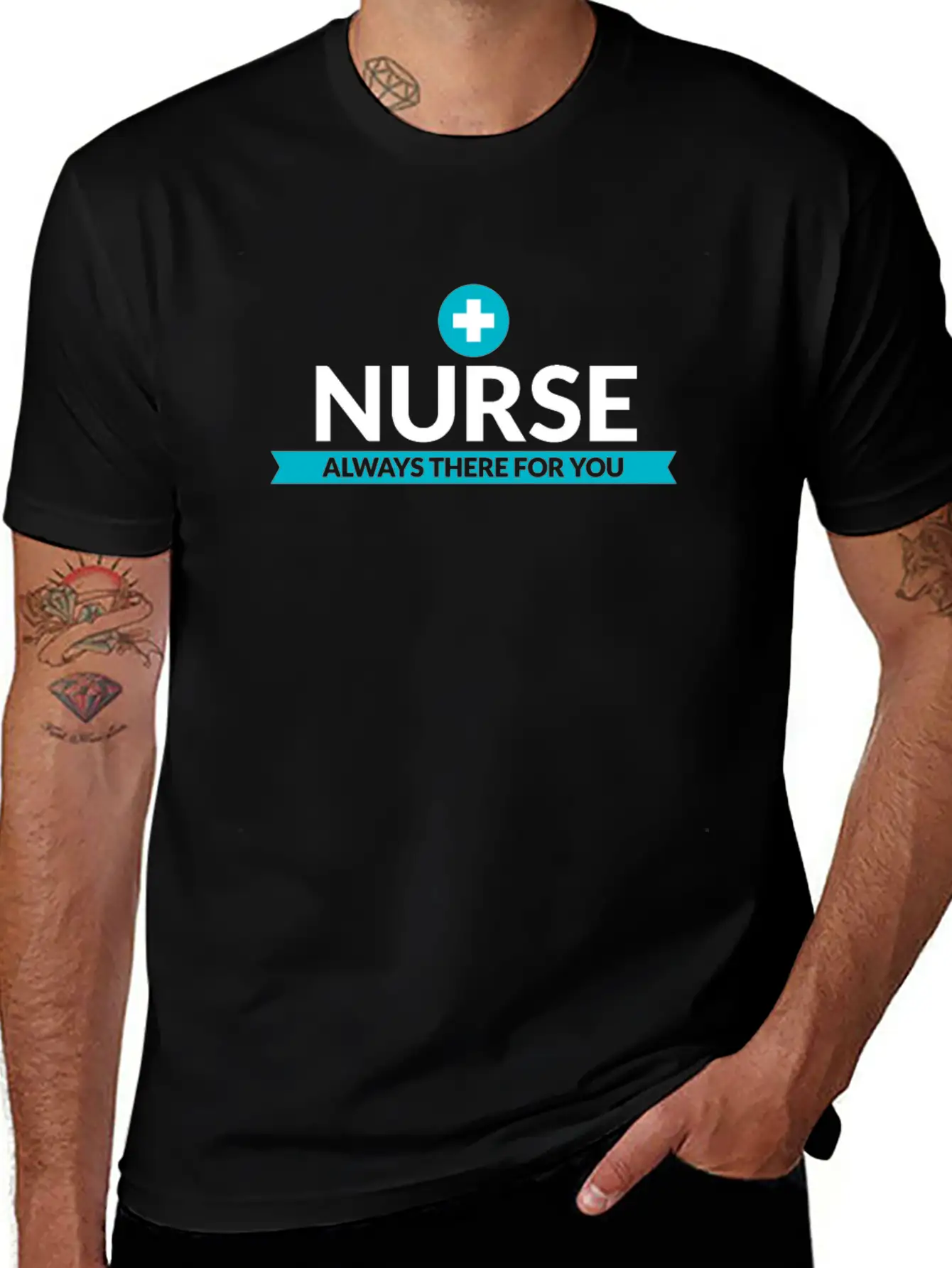 Nurse Always There 4 You Nursing Healthcare Gift Stylish Everyday T-Shirt – Unisex Basic Cotton Tee