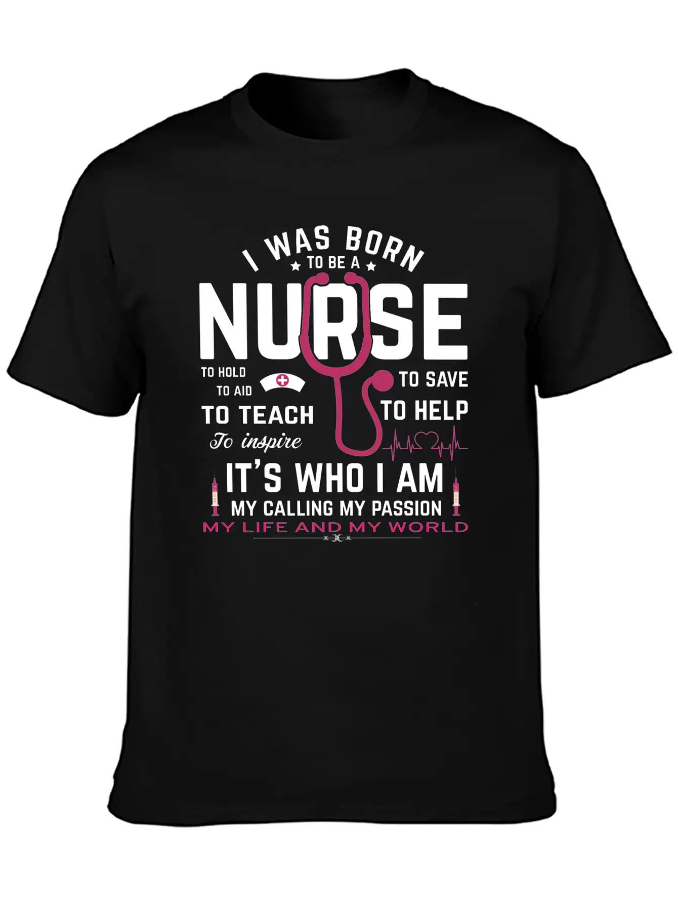 Nurse Born Basic Graphic T-Shirt – Daily Comfort In Soft Cotton