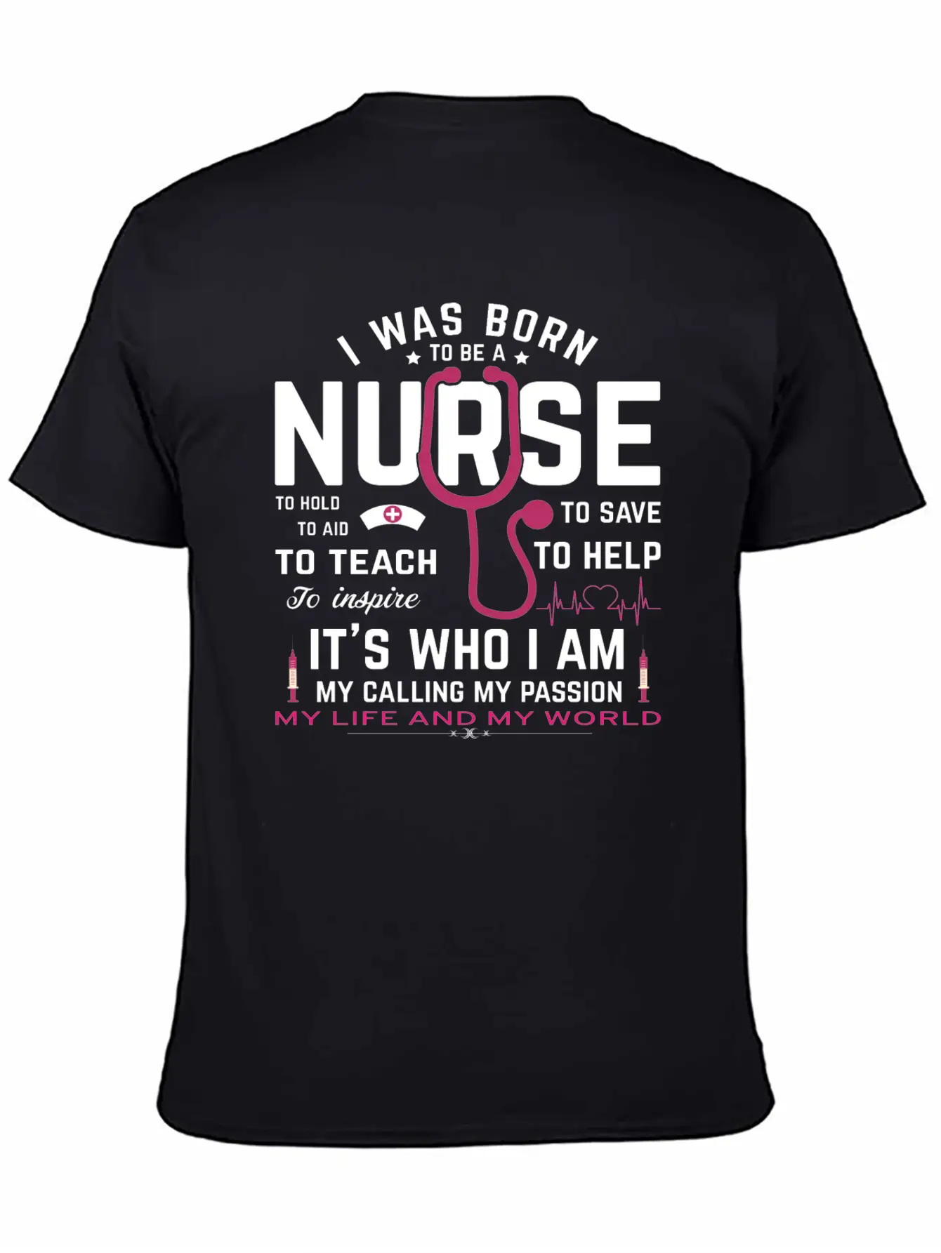 Nurse Born Basic Graphic T-Shirt – Daily Comfort In Soft Cotton