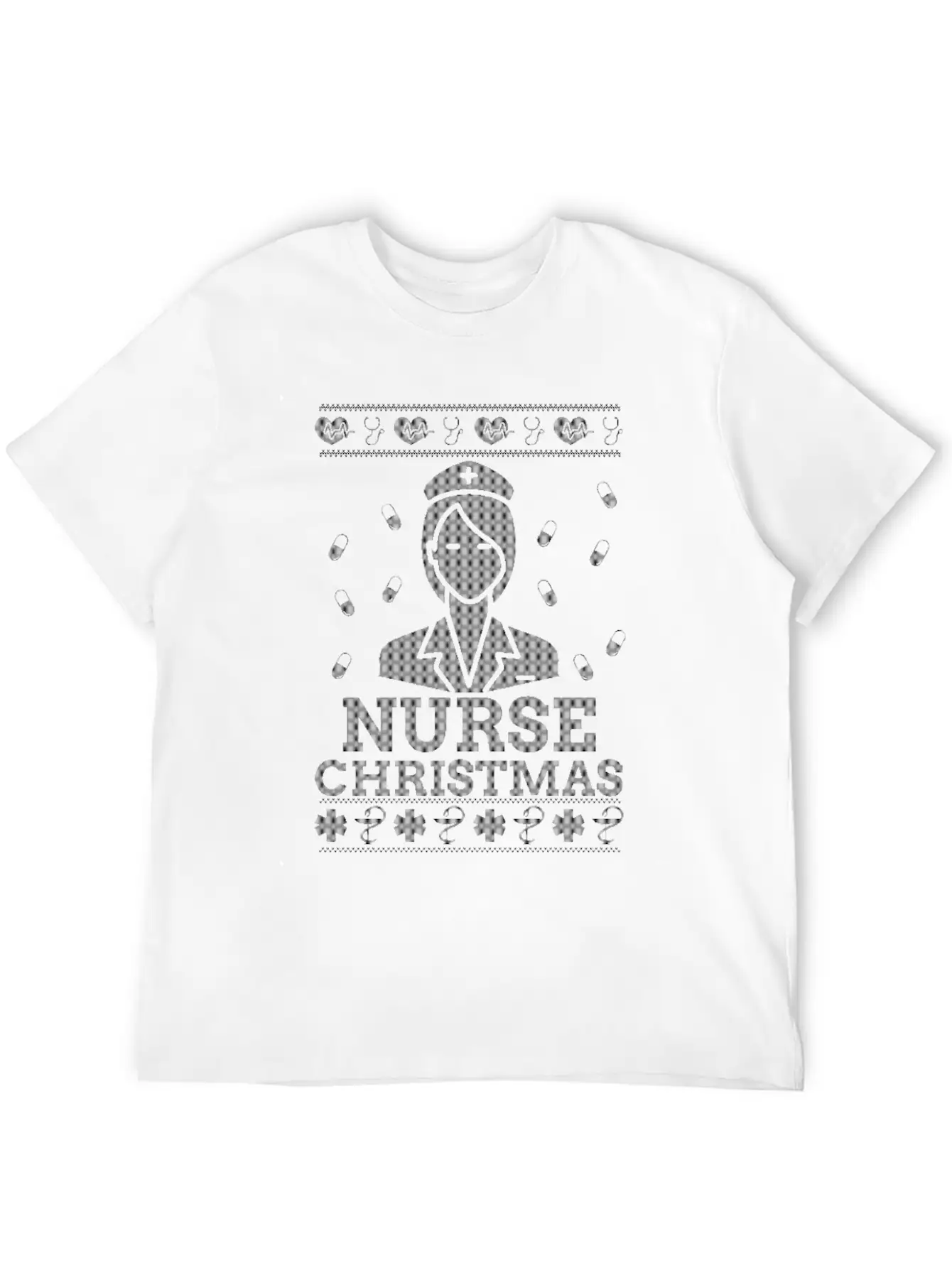 Nurse Ugly Christmas Xmas Nurses Gifts Nursing Basic Graphic T-Shirt – Daily Comfort In Soft Cotton